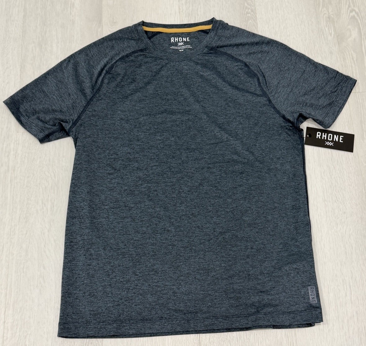 Men’s RHONE Atmosphere Tee T-shirt Short Sleeve – Teal/Black Heather – M $58