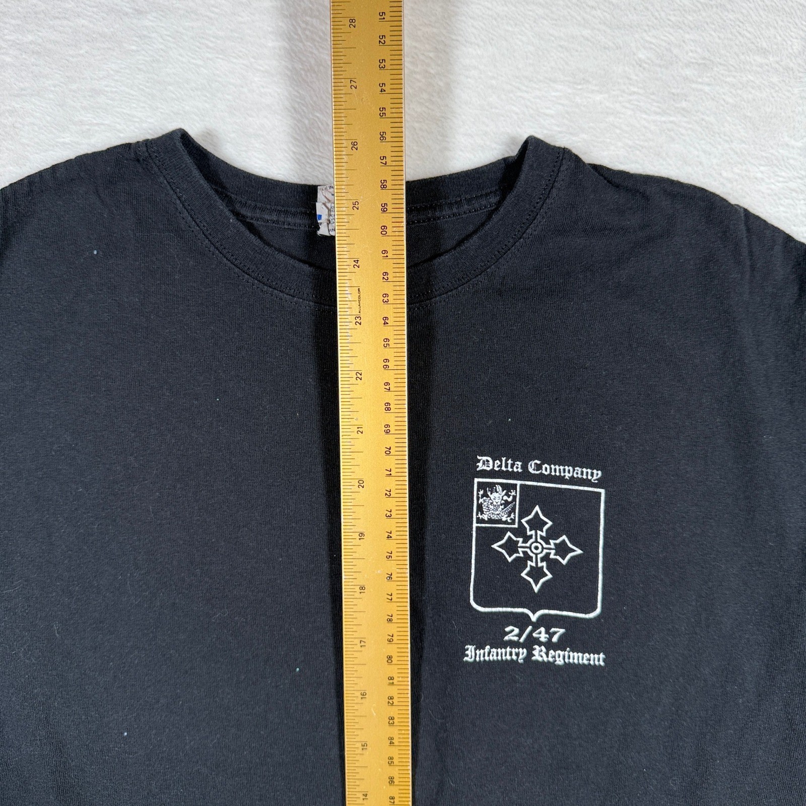 Delta Company 2/47 Infantry Regiment Ft Benning Reapers Graphic Tee Black M