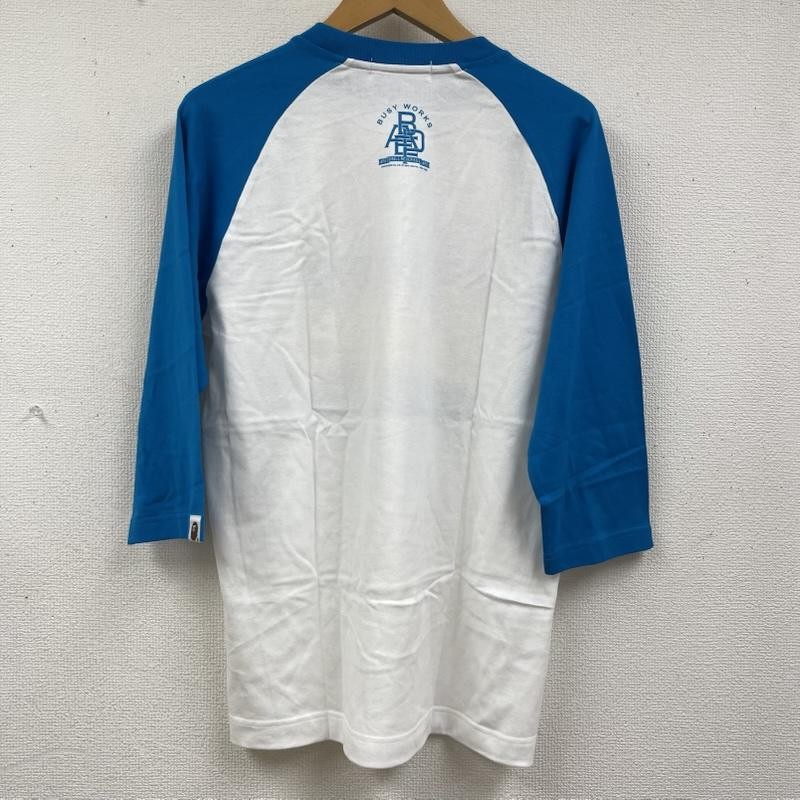 A BATHING APE BABY MILO Men Raglan 3/4 Sleeve T Shirt Size M