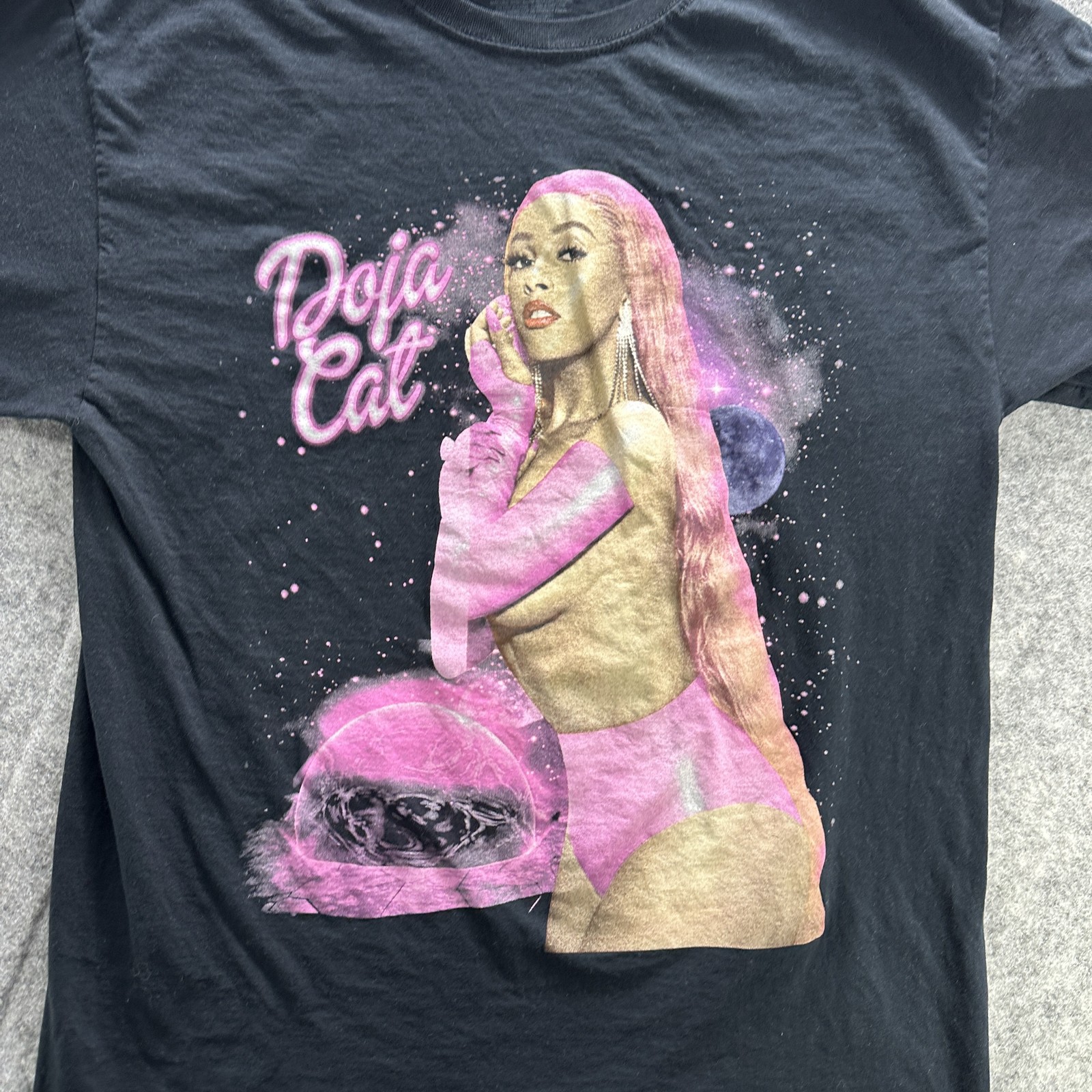 Doja Cat Shirt Mens Extra Large Black Pink Graphic Concert Tour Music Tee