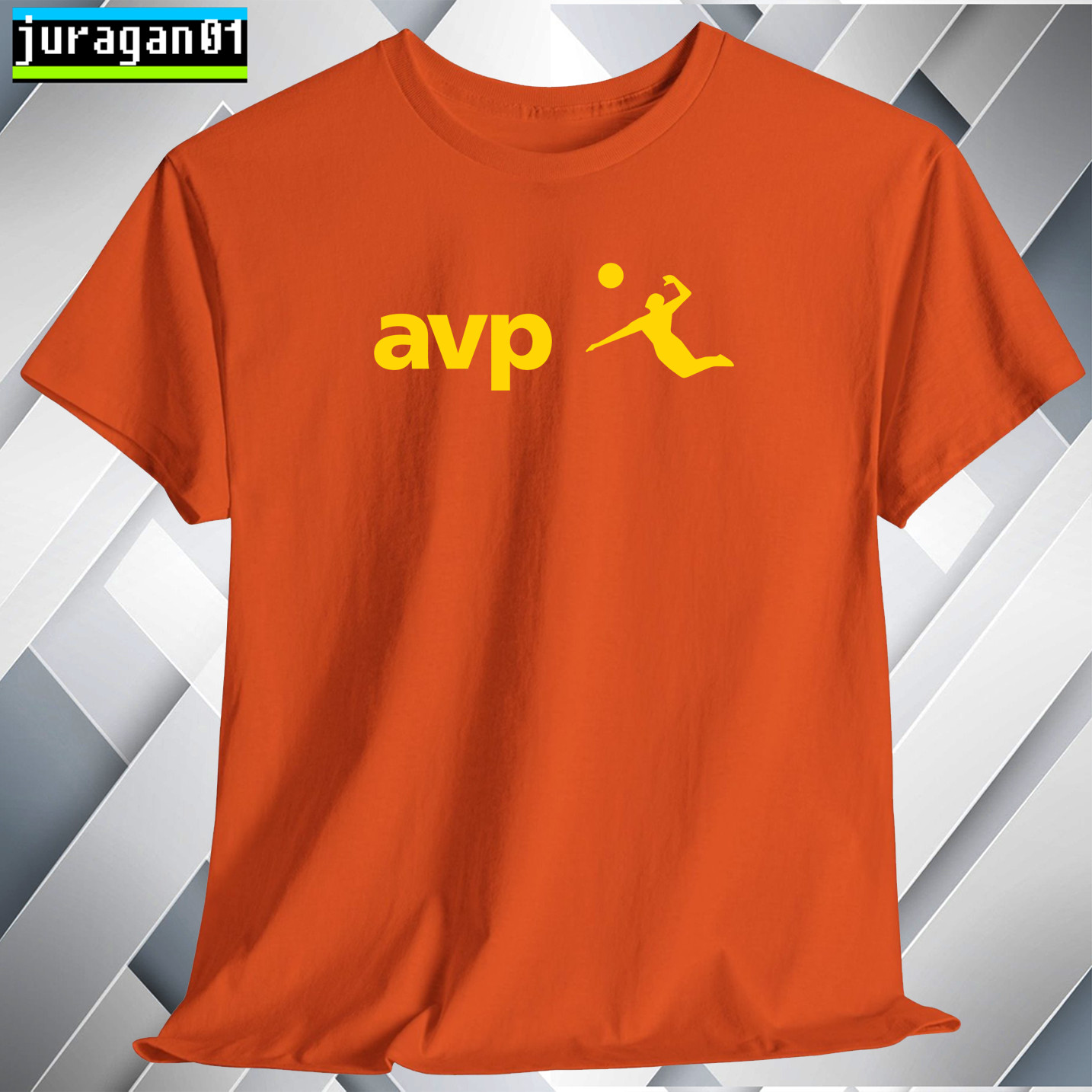 AVP Beach Volleyball Shirt Black Navy White Grey Red Orange Choco Size S to 5XL