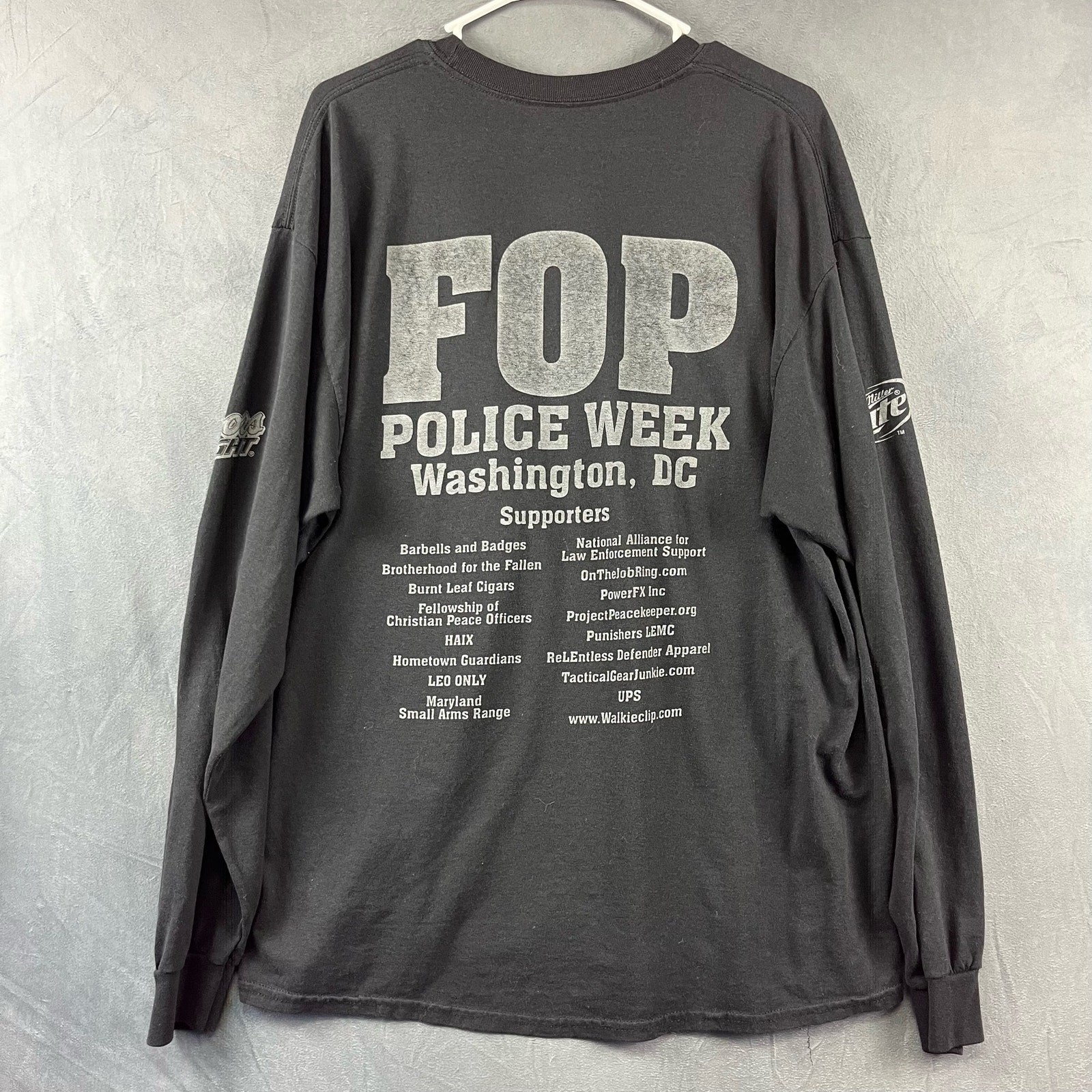 Police Week 2017 Shirt Men’s XL Long Sleeve Miller Coors Light Washington D.C.