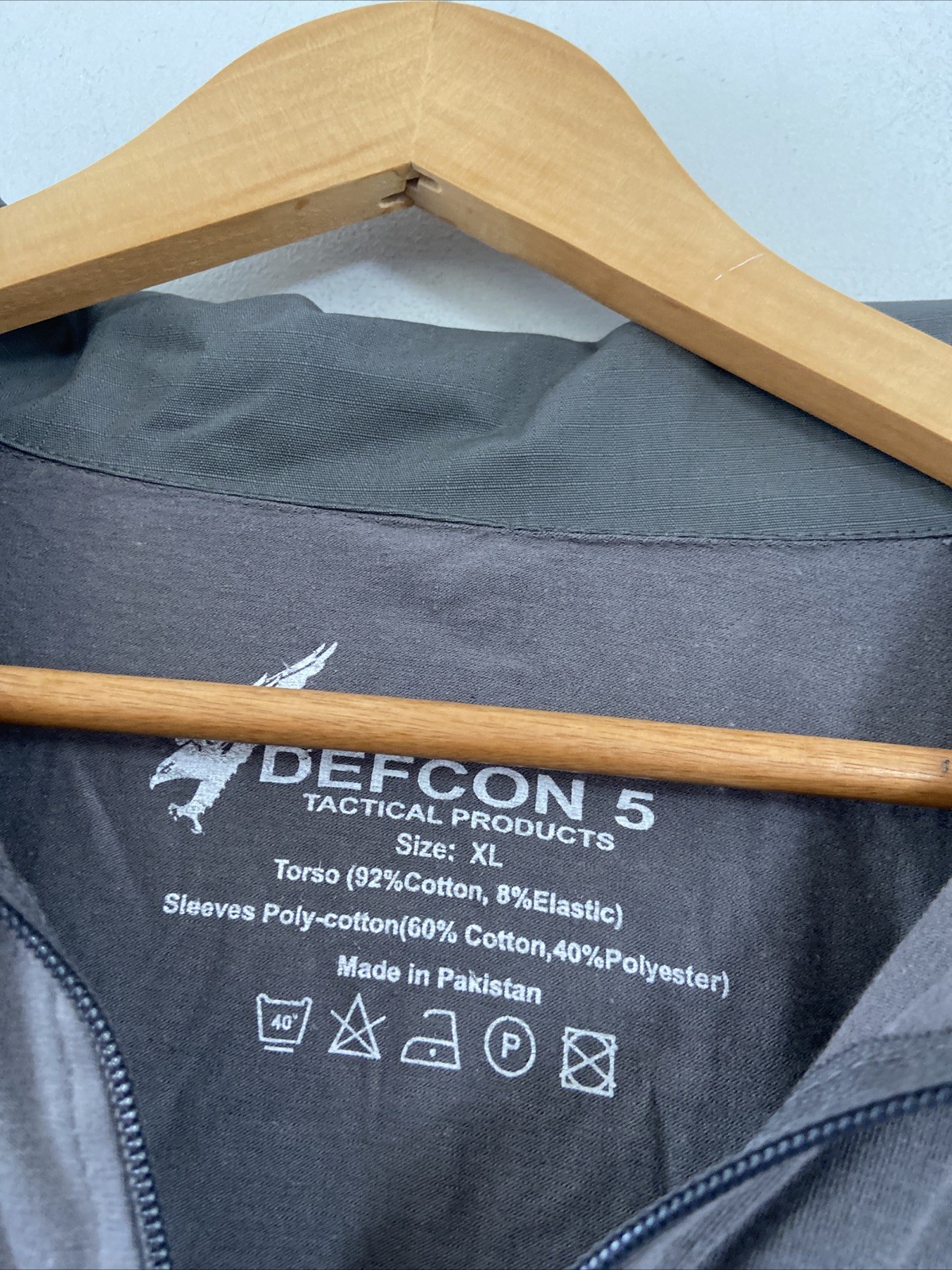 Defcon 5 Tactical Padded T-shirt Combat Shirt Padding Collared Zip Neck XL Grey