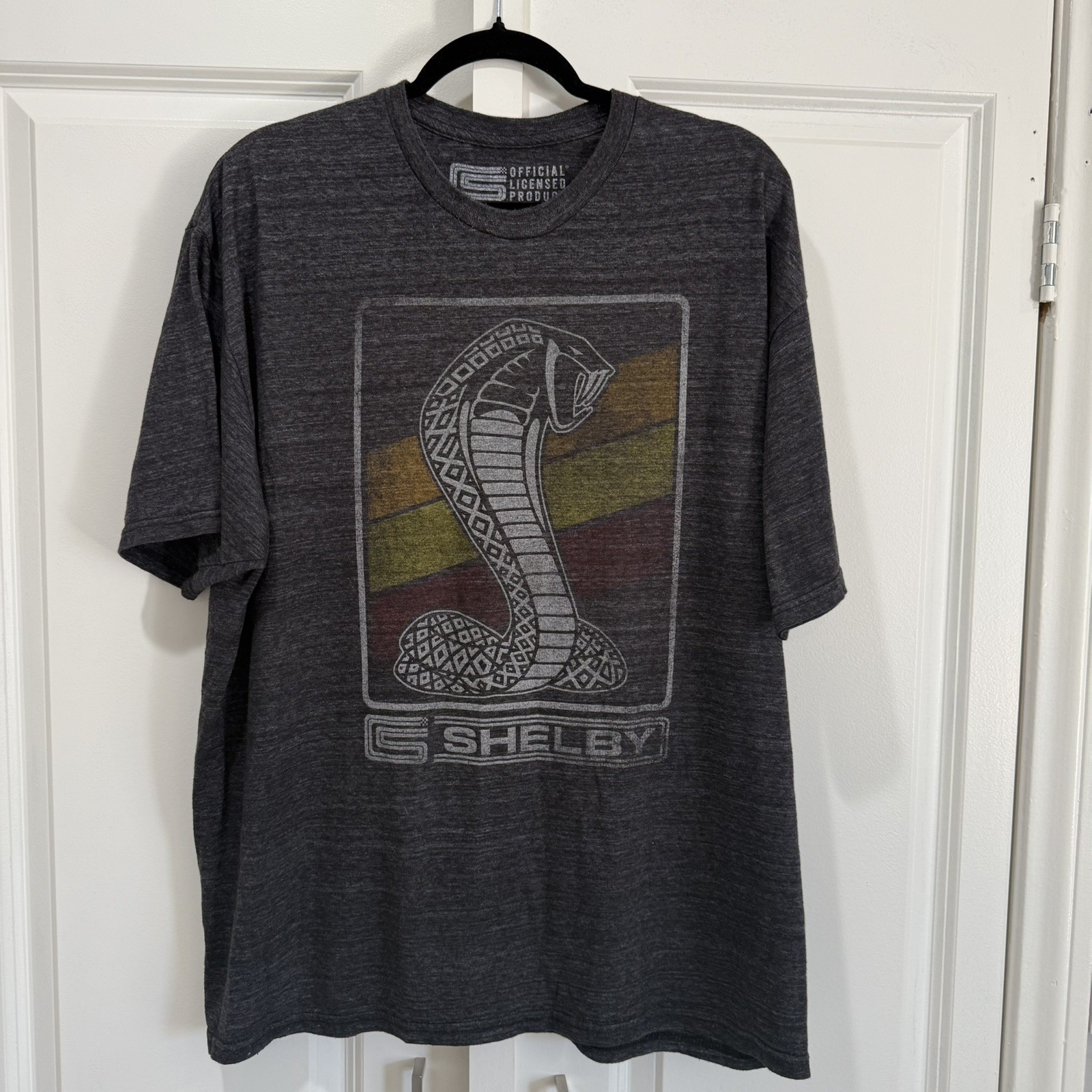 SHELBY COBRA OFFICIAL LICENSED Men 2XL Heather Gray T-Shirt