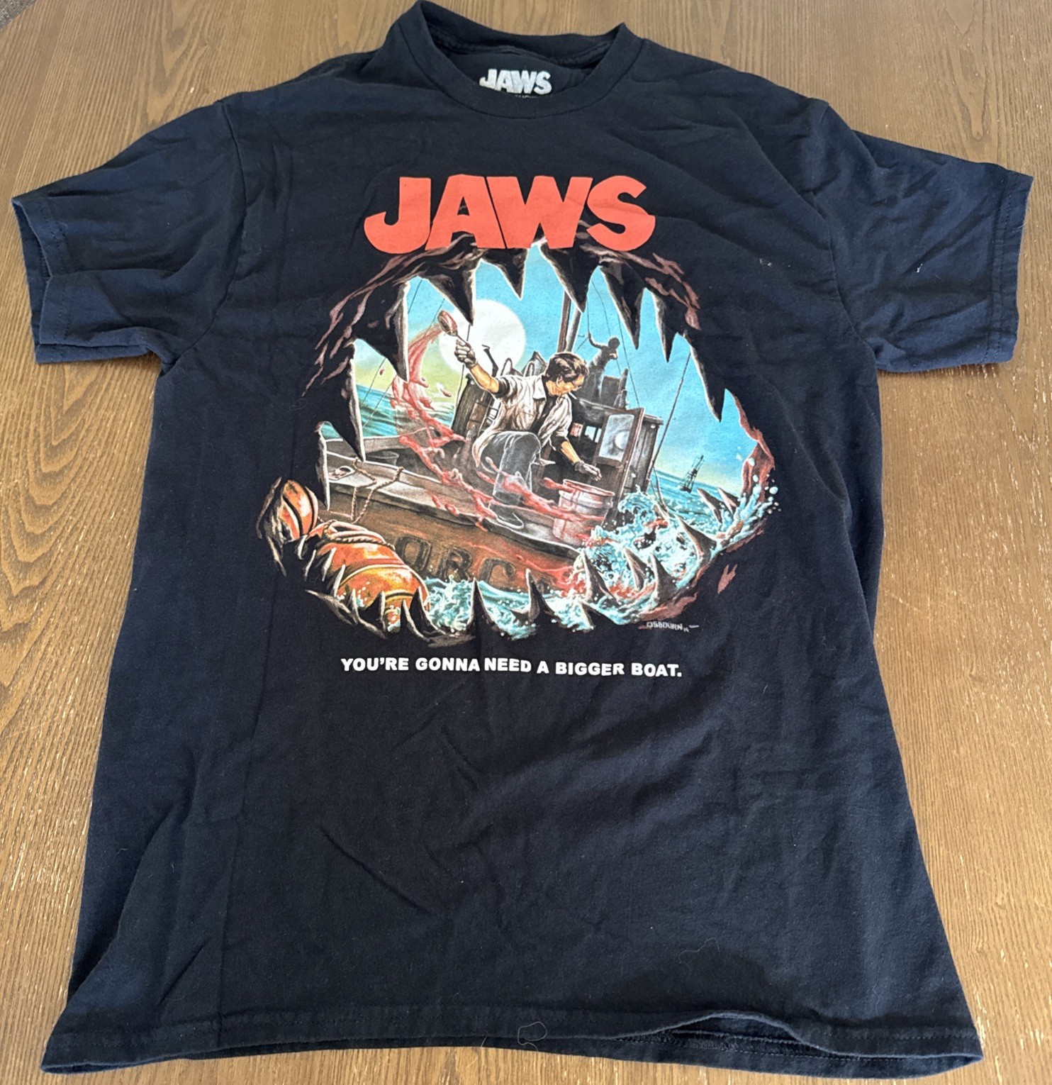 Jaws Chum Bucket You’re Gonna Need A Bigger Boat Shirt Black Men’s Medium