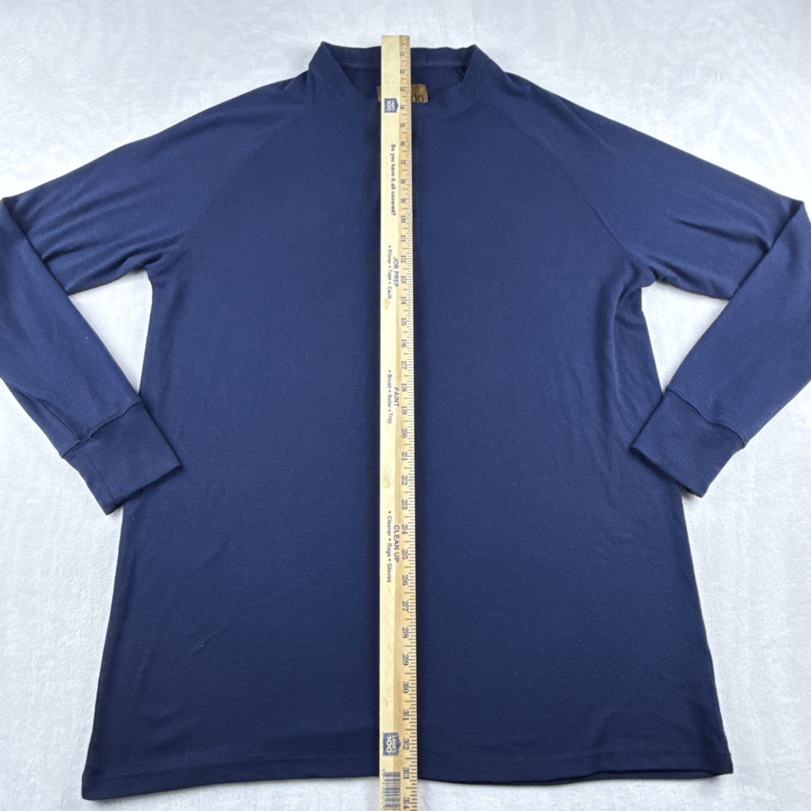 Venado Shirts Men XL Henley Long Sleeve Blue 3 Button Collar Poly Rayon Blend
