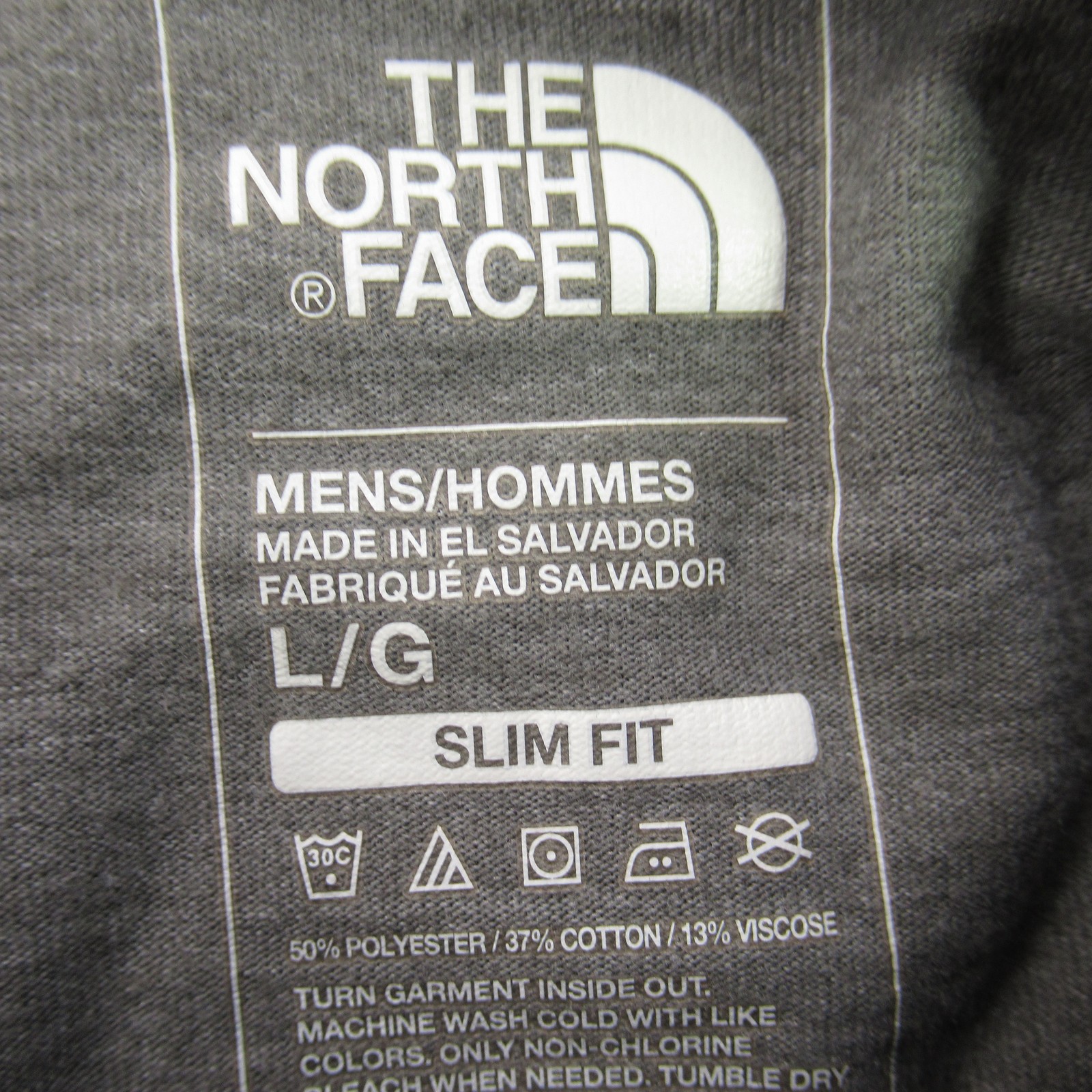 The North Face Men’s Gray Graphic Logo Slim Fit Short Sleeve Pocket T-Shirt Size