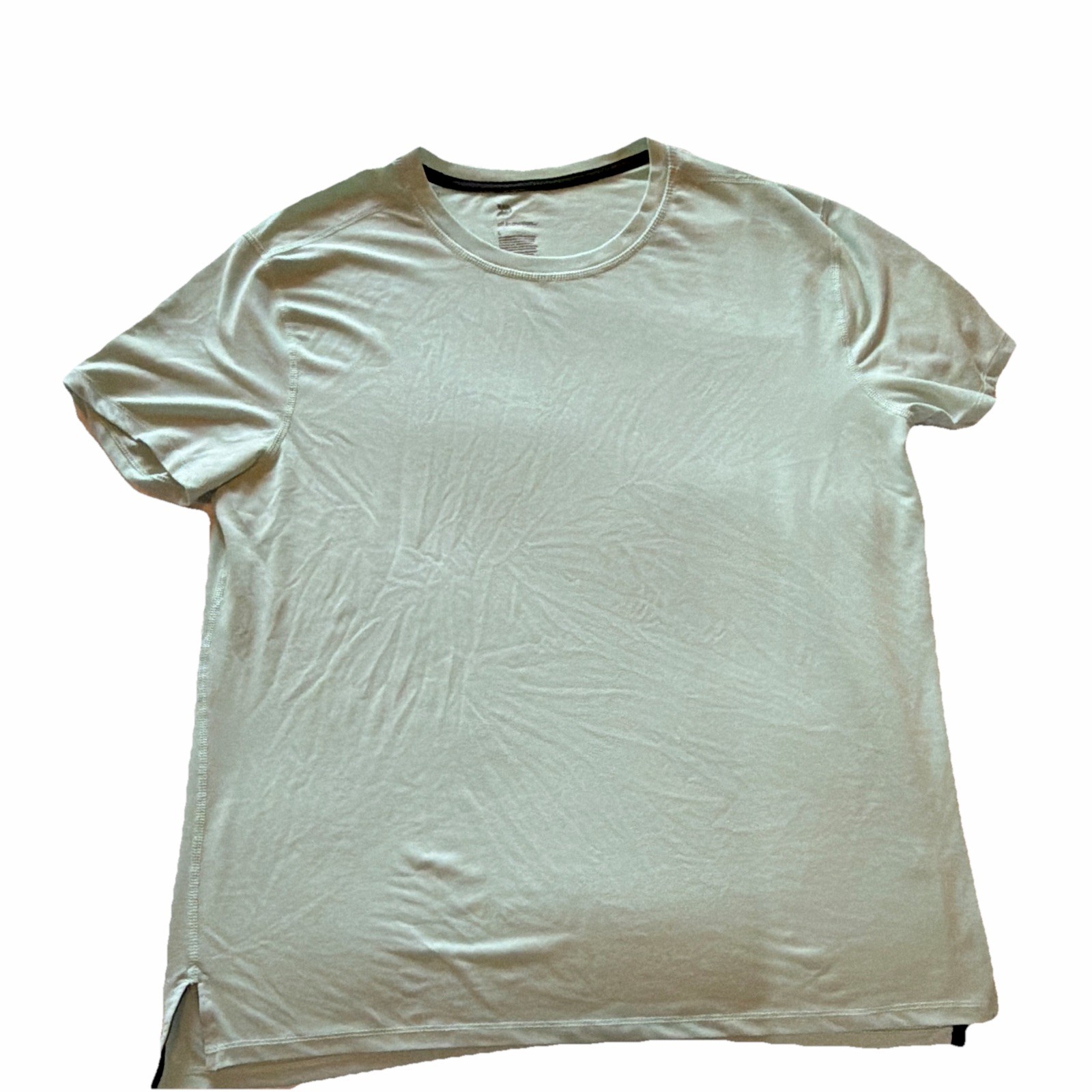 All in Motion Men’s L Light Green Solid Crew Neck Short Sleeve T-Shirt
