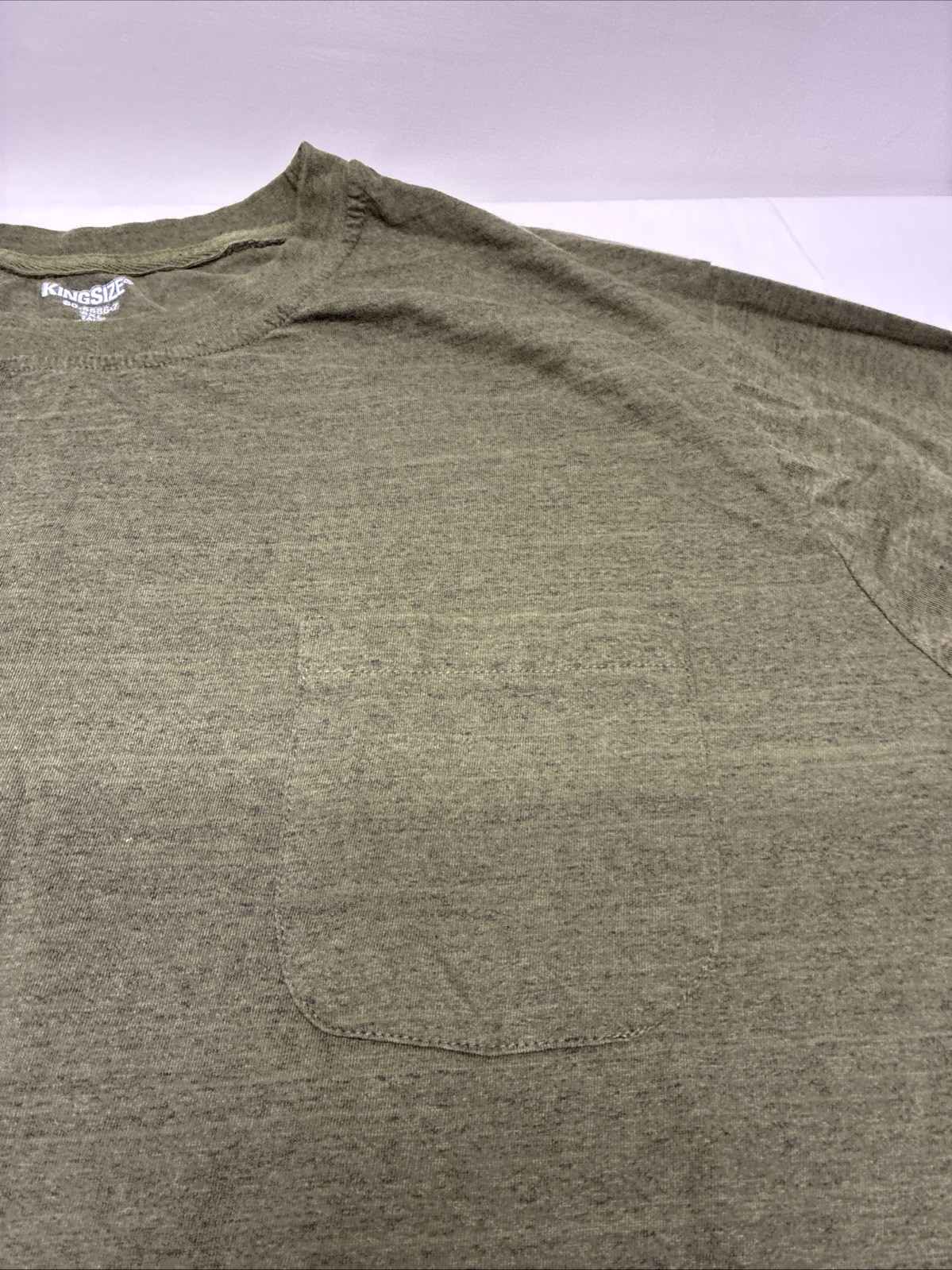 KingSize Shrink-Less Lightweight Longer-Length Crewneck Pocket T-Shirt
