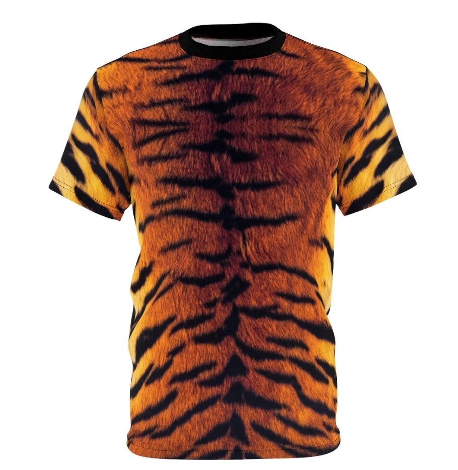 Tiger Stripe T-Shirt: Faux Fur Animal Print Tee