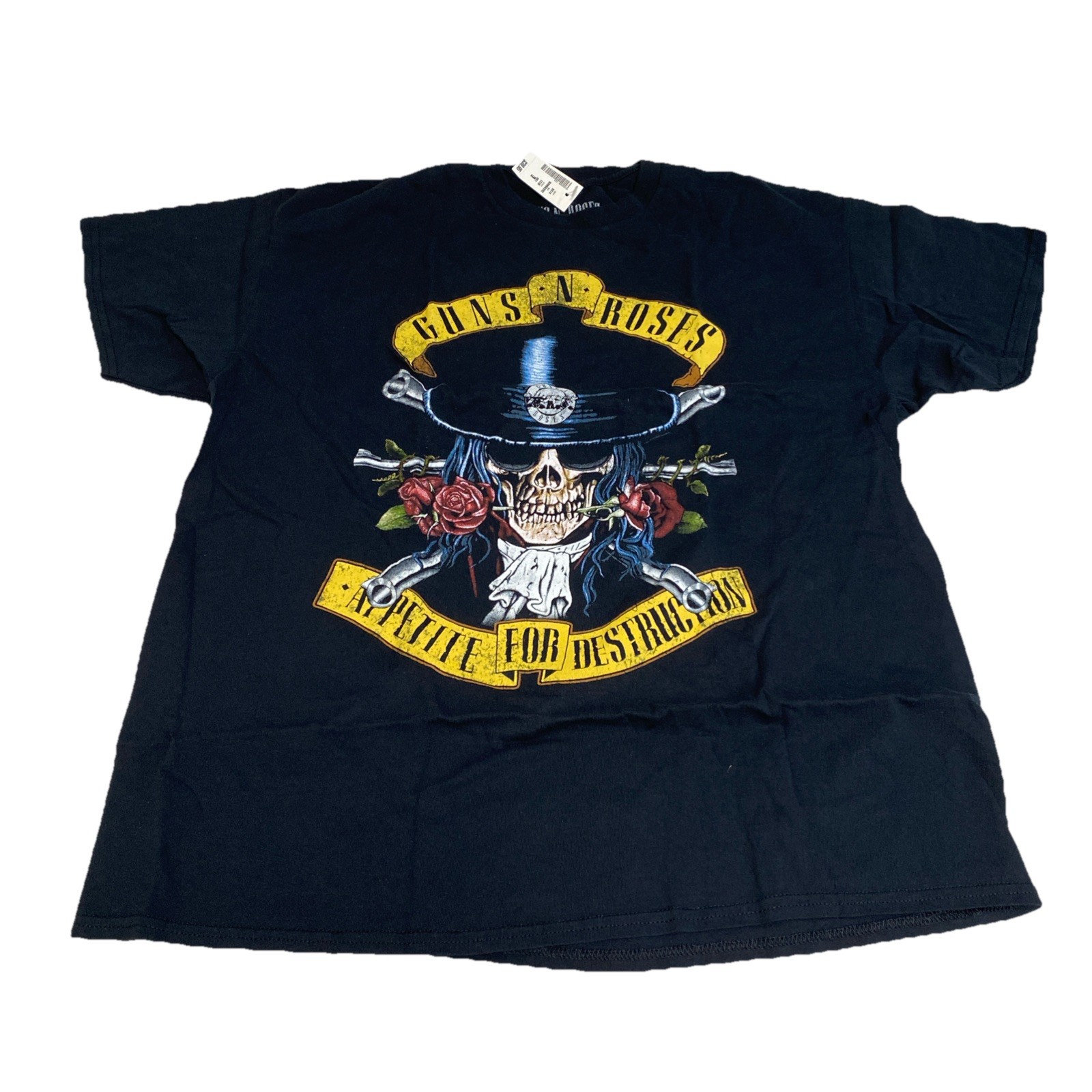 Guns N Roses Appetite For Destruction T-Shirt Short Sleeve Crew Neck Black L