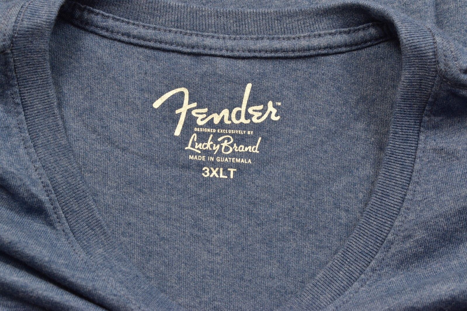 Lucky Brand Men’s Fender Rock Hand Blue Short Sleeve Crew Neck Size 3XLT NEW