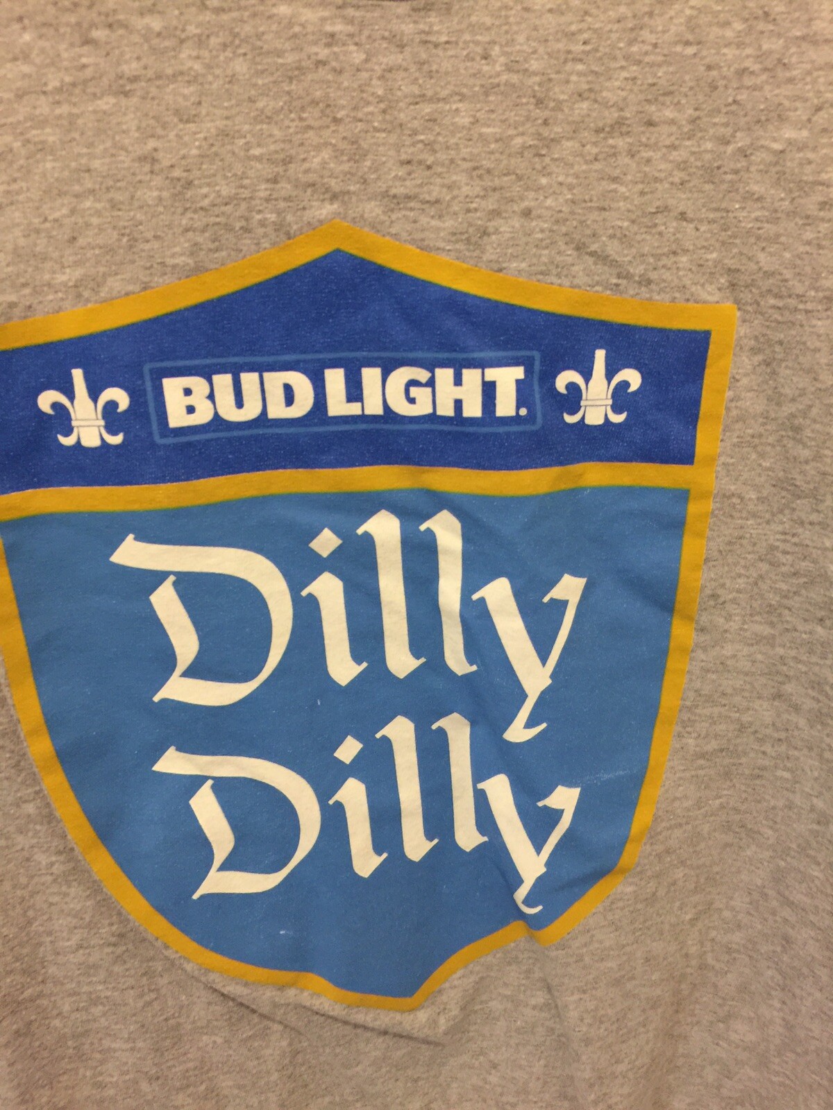 BUDLIGHT XL DILLY DILLY 90/COTTON 10/POLY GRAY XLNT COND