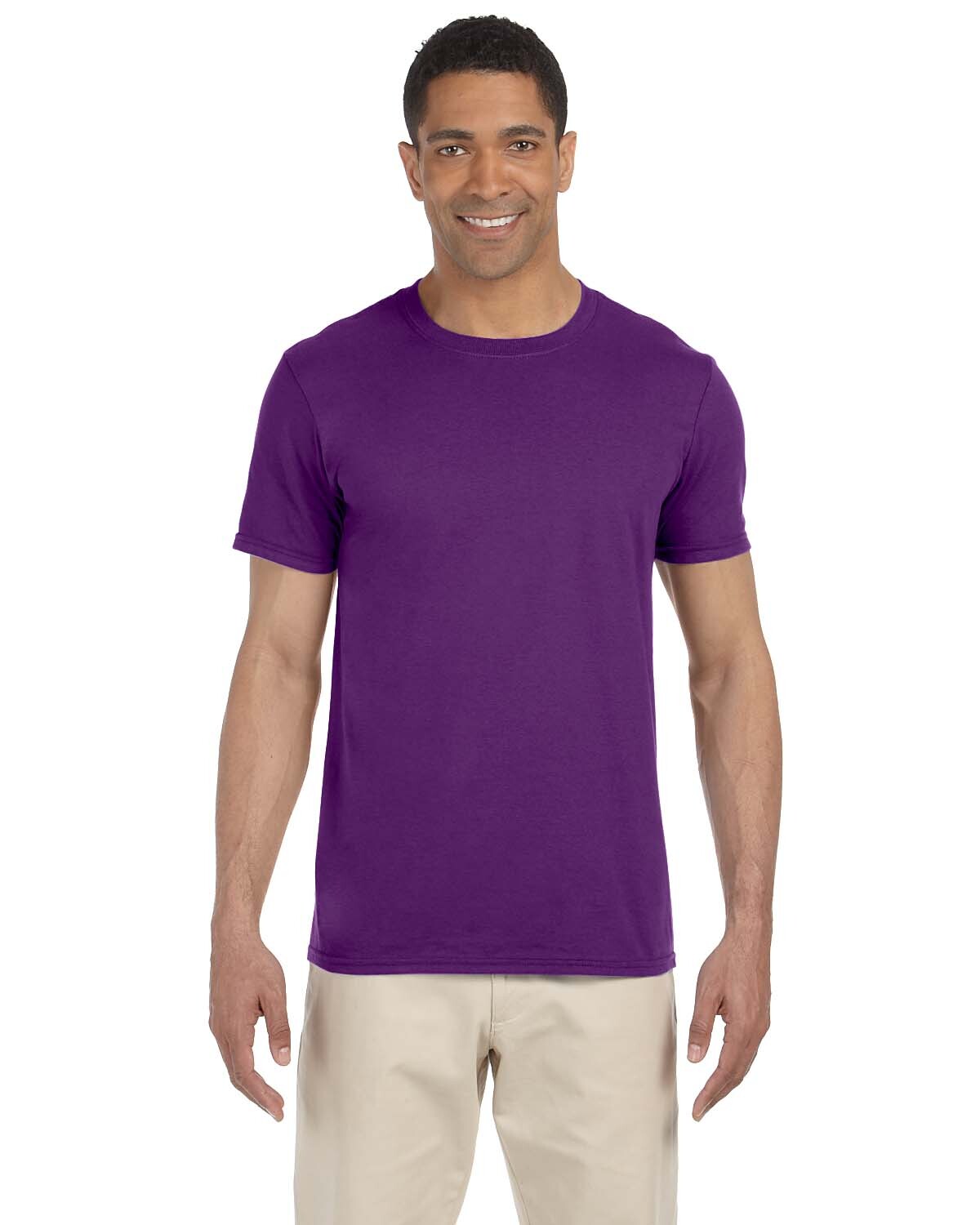 Gildan G640 Mens Ringspun Cotton Jersey Knit Crew Neck Softstyle Plain T-Shirt