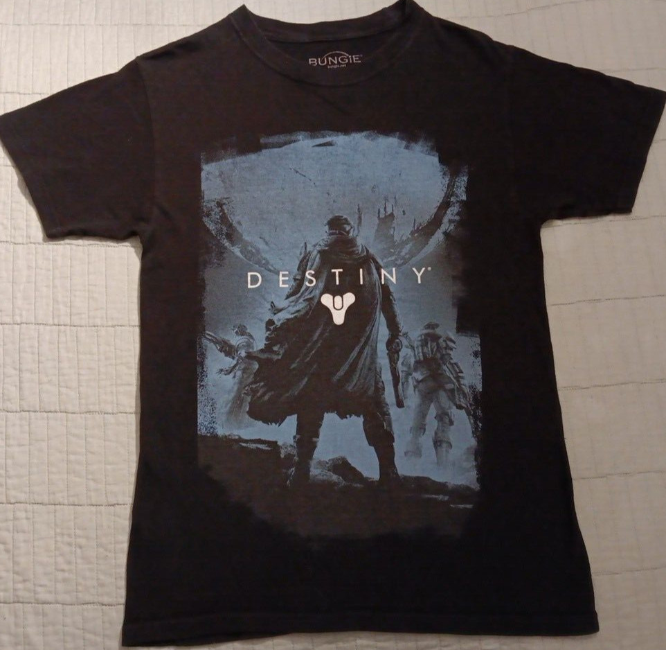 2015 Unisex Sm Bungie Black Destiny Early Print Graphic Video Game Promo T Shirt