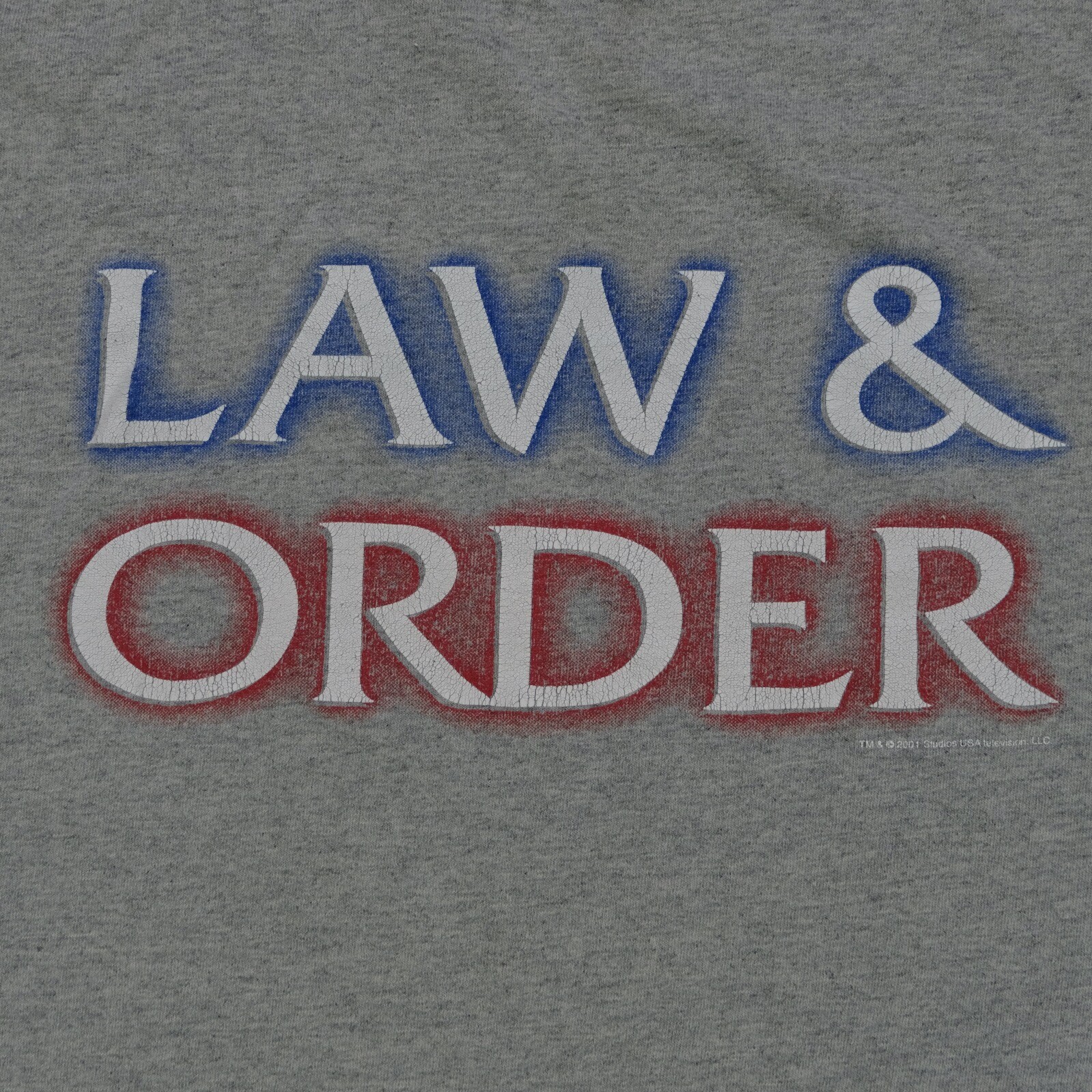 Rare VTG NBC Experience Store Law & Order 2001 T Shirt 90s 2000s TV Show Gray
