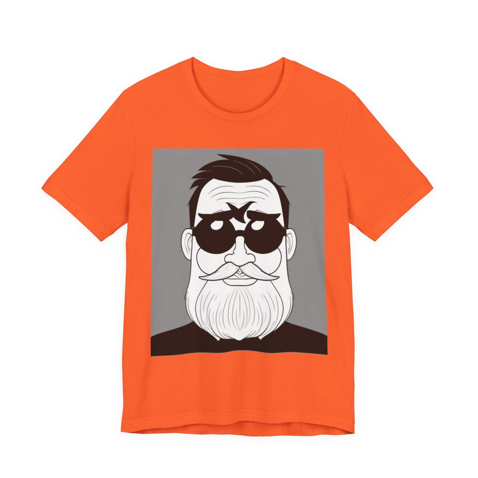 Bearded Gentleman Portrait Tee | Retro Black and White Illustration
