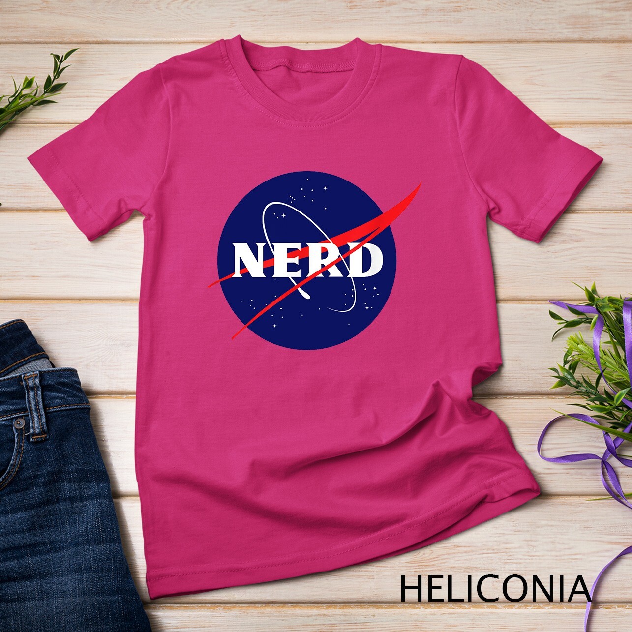 Funny NASA Nerd Logo Parody Science Astronomy Astronaut Unisex T-shirt