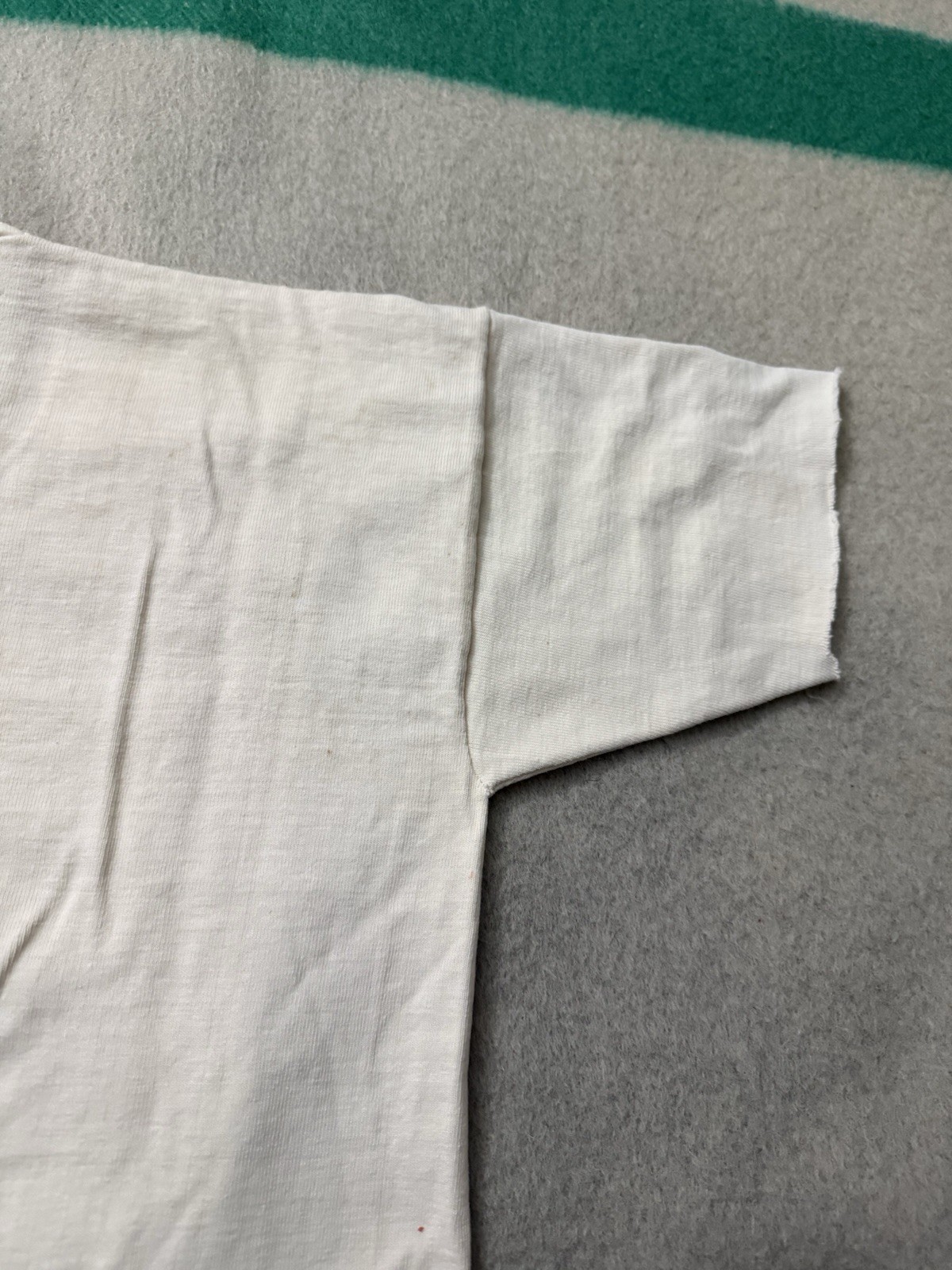 Vintage 30s 40s Paneled White Blank Tee Jersey All 100% Cotton 19.5×29 Very Rare