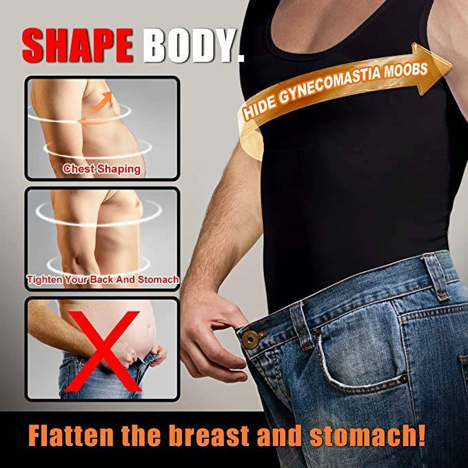 # Men’s Body Shaper Slimming Shirt Compression Sauna Vest Elastic Slim Shapewear