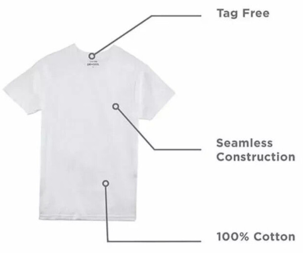 Stafford 4-Pk Men’s Ultra Soft 100% Cotton Crew Neck T-Shirt White (Medium)