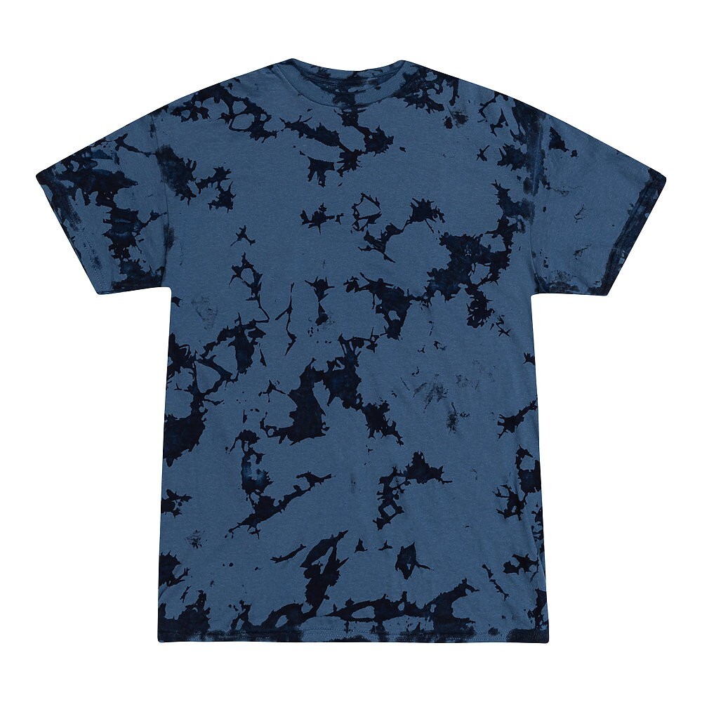 Multi-Color Tie Dye Iced T-Shirts, Adults Short Sleeve Cotton Colortone