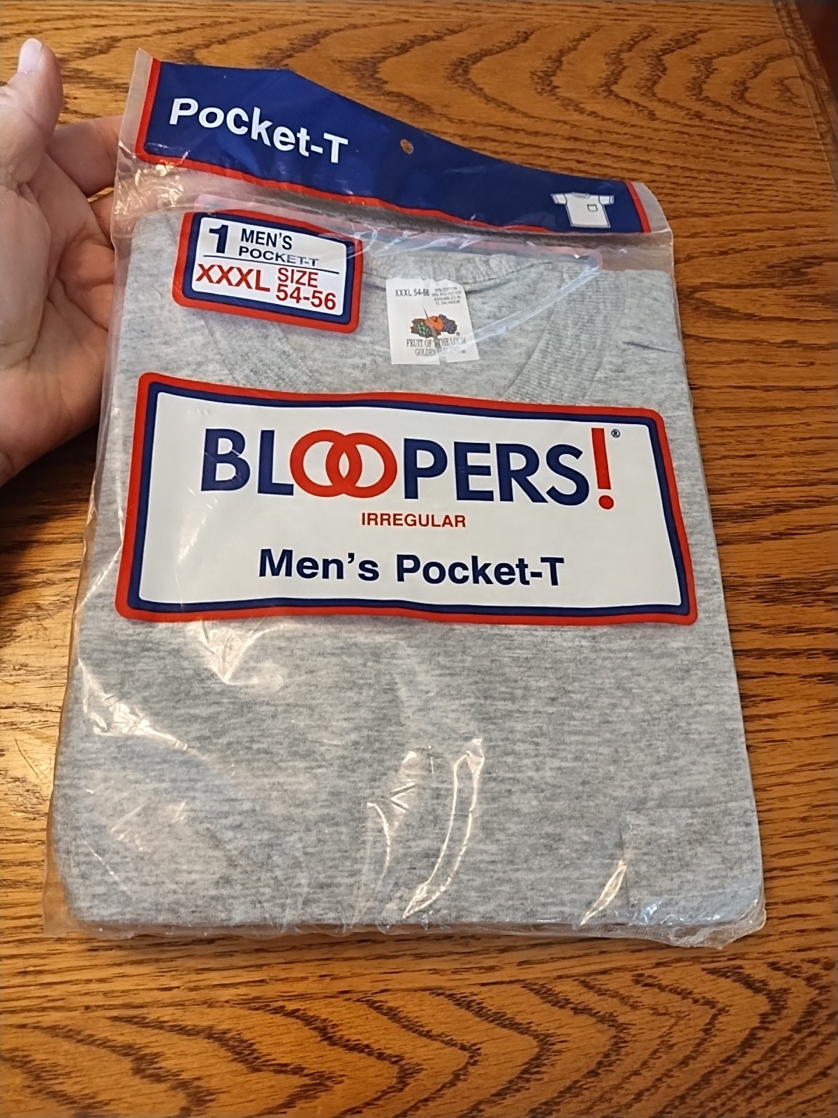 New 1994 Vtg FOTL Bloopers Pocket Shirt XXXL T-Shirt Irregular 50/50 Cotton Poly