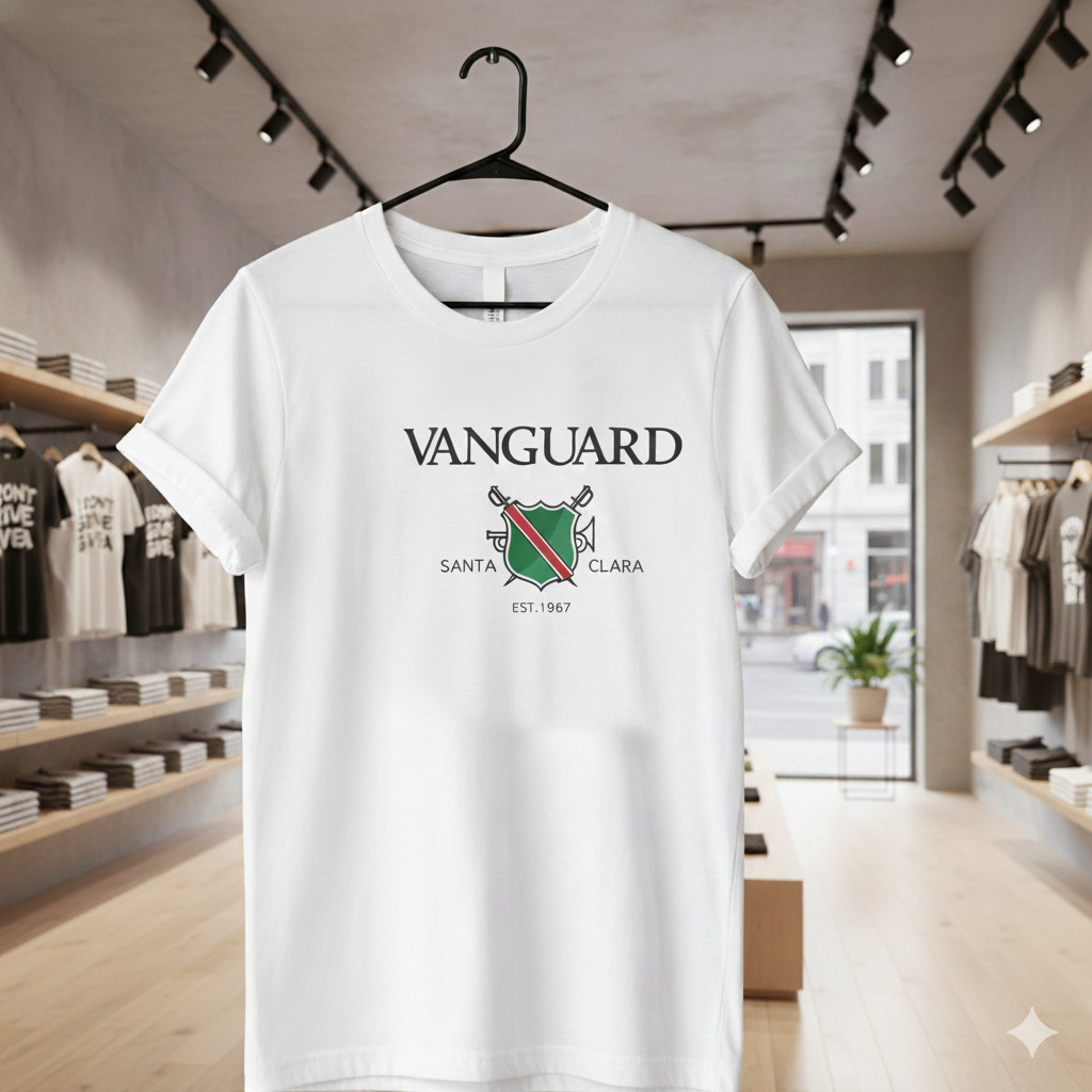 Vintage Shield Emblem Santa Clara Graphic T Shirt Unisex White – T648