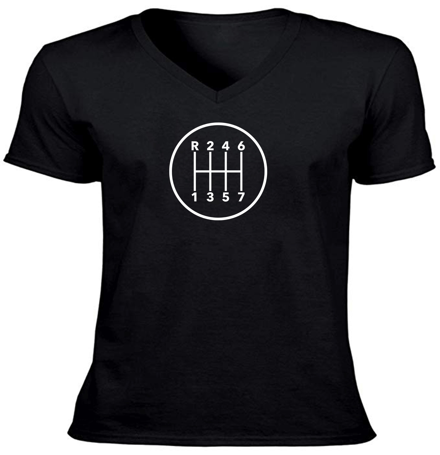 Manual Transmission Shift Pattern 7 Speed Stick T-Shirt Manual Gearbox Gearshift
