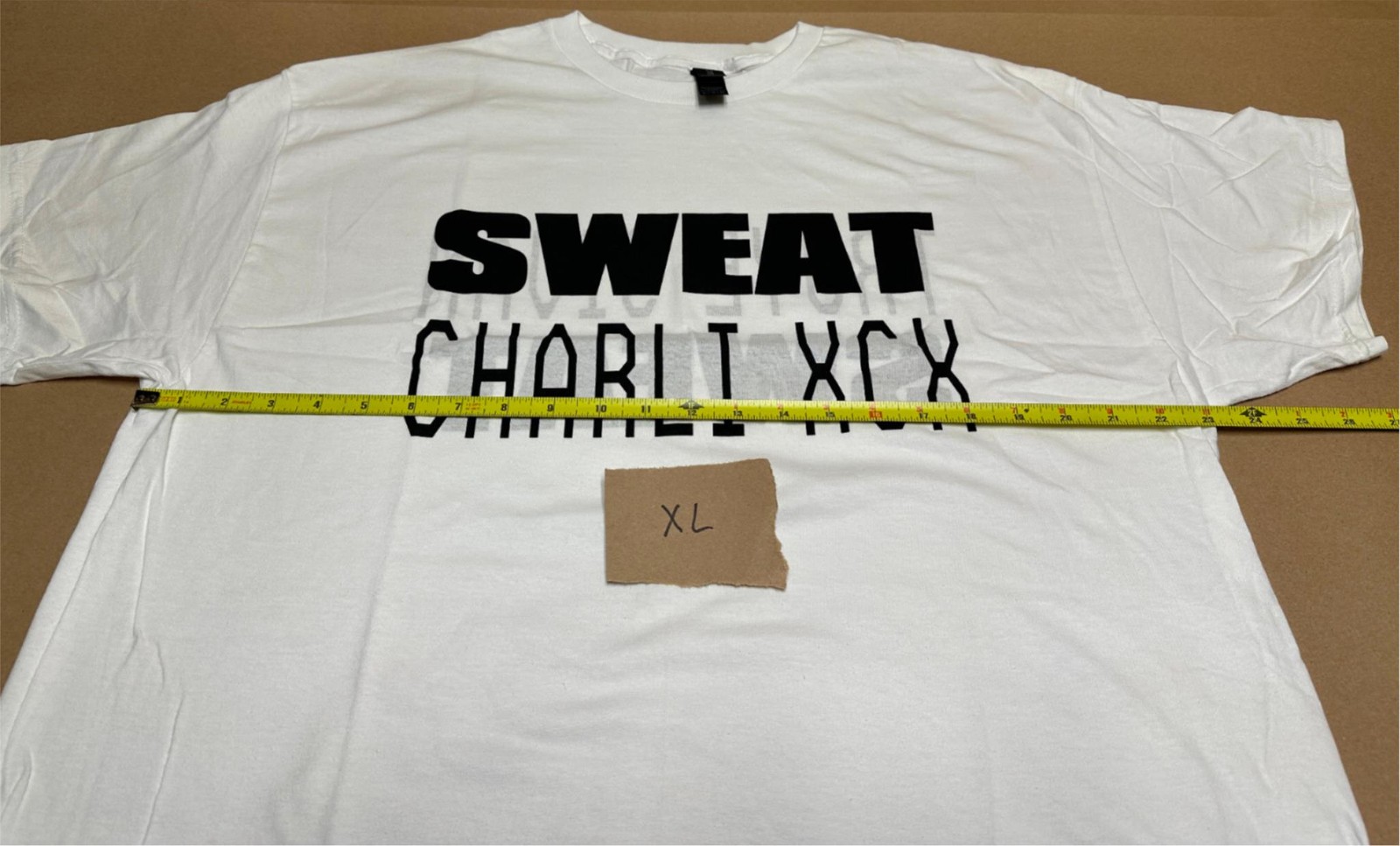 NEW Authentic Charli XCX & Troye Sivan “Sweat” Tour Reversible Tee Shirt White