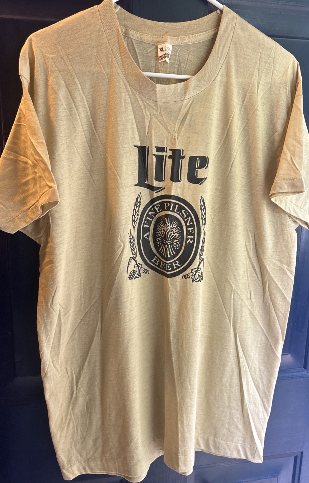 Vtg 80s (Miller) Lite A Fine Pilsner Beer T Shirt Single Stitch UNWORN Men’s M/L