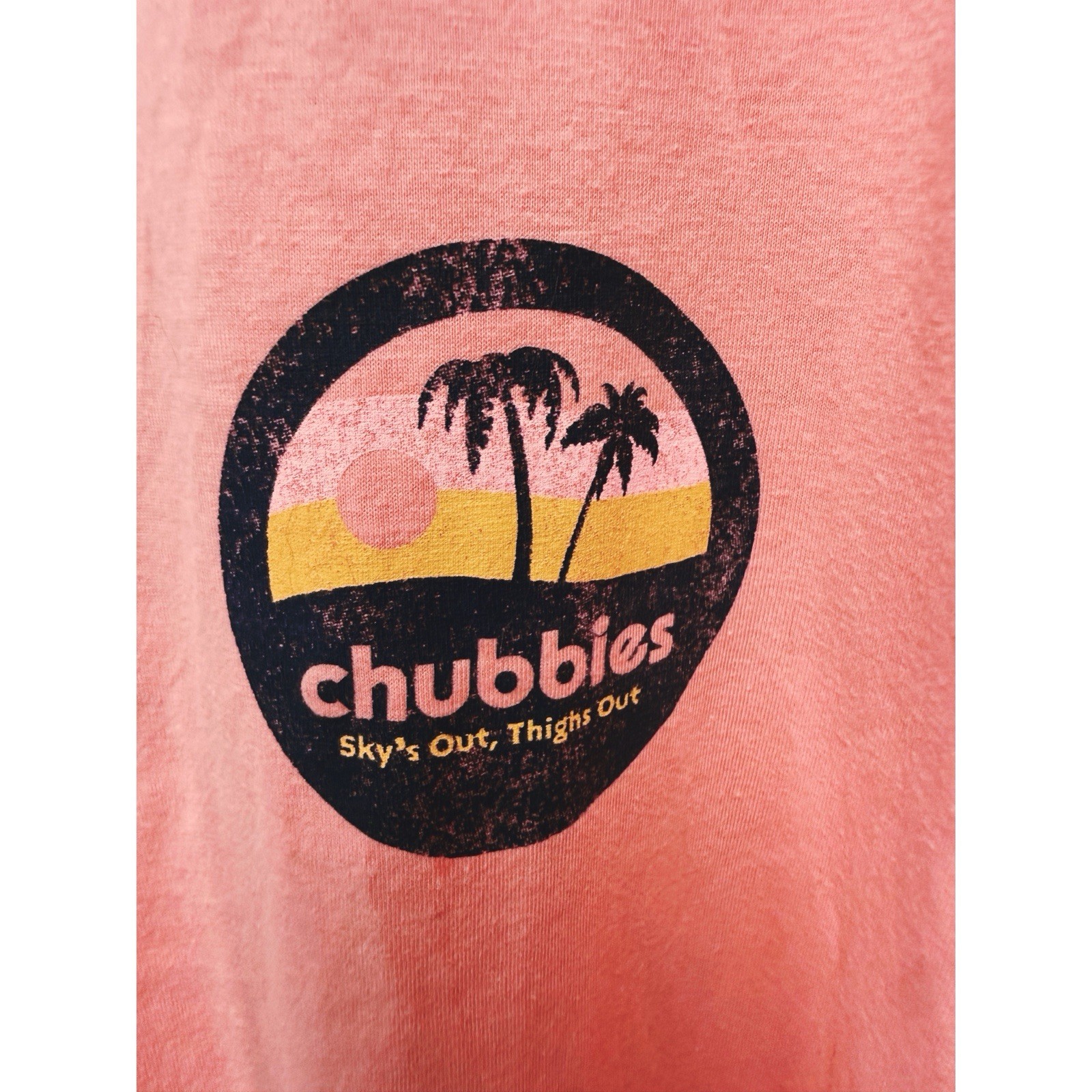 NWT Chubbies The Trop and Lock Tank Top Pink Coral Graphic, Size Small