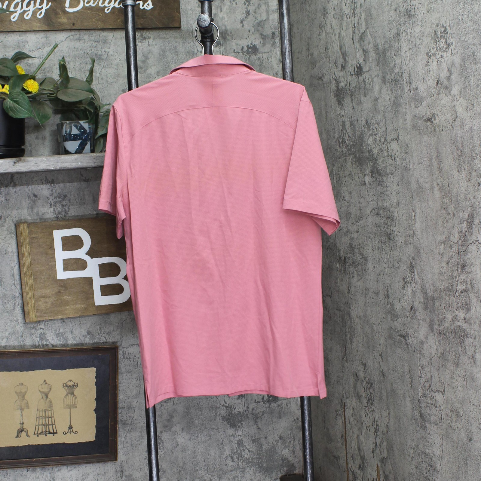 all In Motion Mens Everyday Woven Shirt 89432482 Rose Pink M