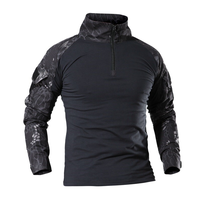 Mens Tactical T-Shirt Long Sleeve Us Army Military Combat Shirts Hiking