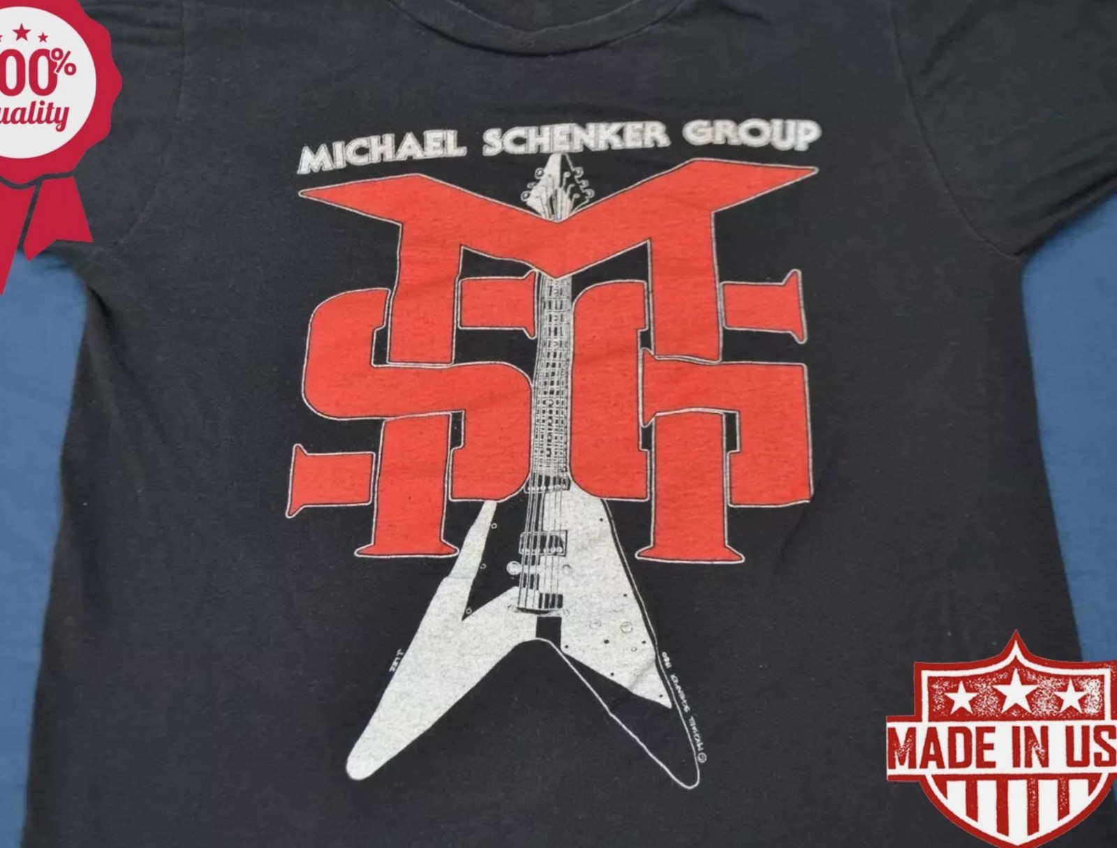 80’s Michael Schenker Group Tour Shirt Black All Size Shirt