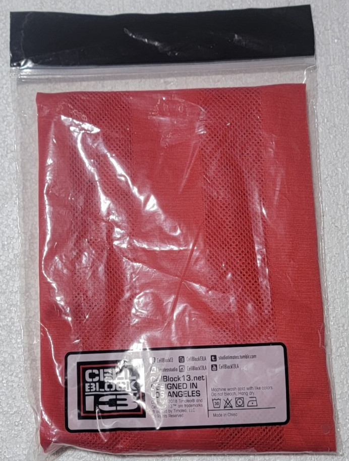 CELLBLOCK 13 TANK TOP, SIZE M, RED, 100% POLYESTER, MESH, FOR THE AUDAZ MEN