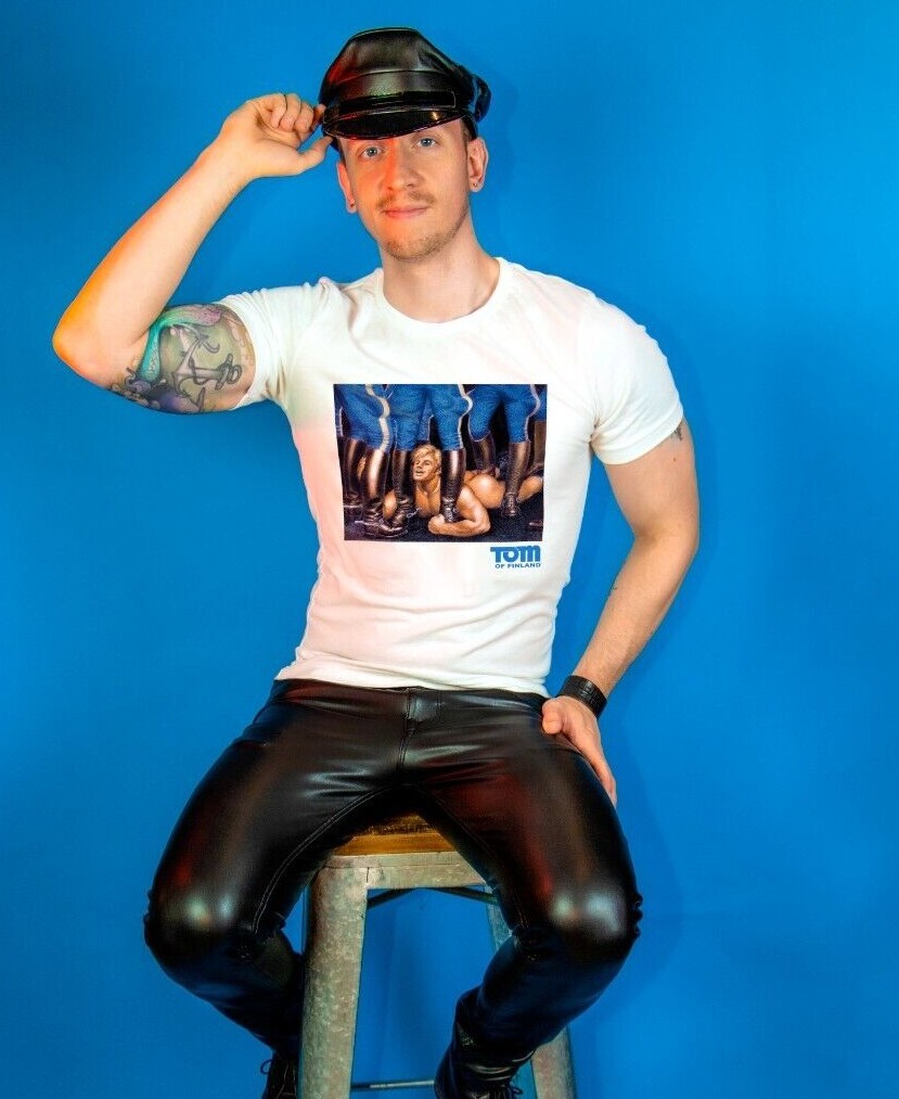 Tom of Finland “Boots & Butt” T-shirt (Biker, Leatherman, Leather pants, Tee)