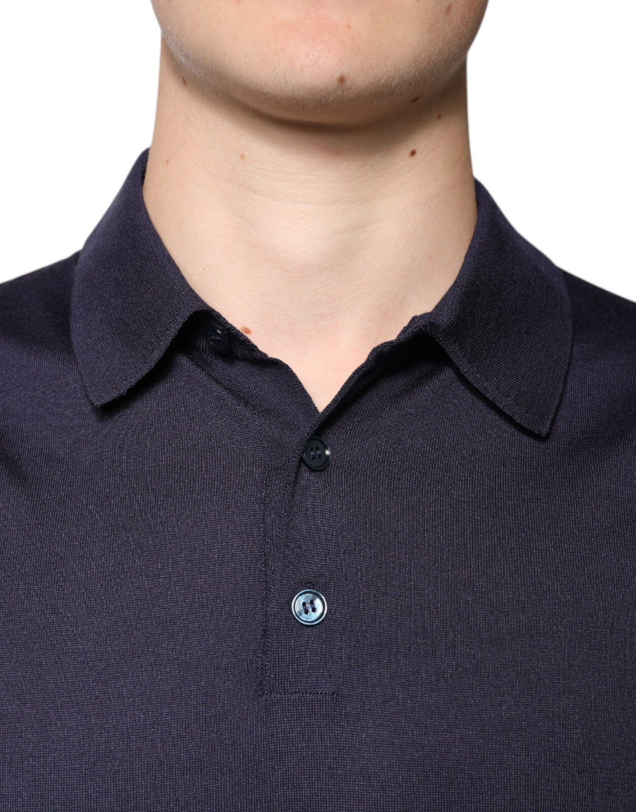 DOLCE & GABBANA T-shirt Blue Silk Collared Short Sleeves Polo IT48/US38/M 750usd