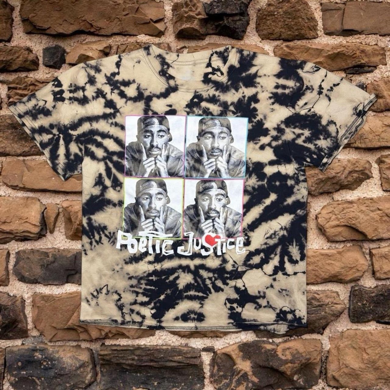 Handmade Custom Poetic Justice Tupac Reverse Tie Dye Mens Size M 1 of 1 Signed