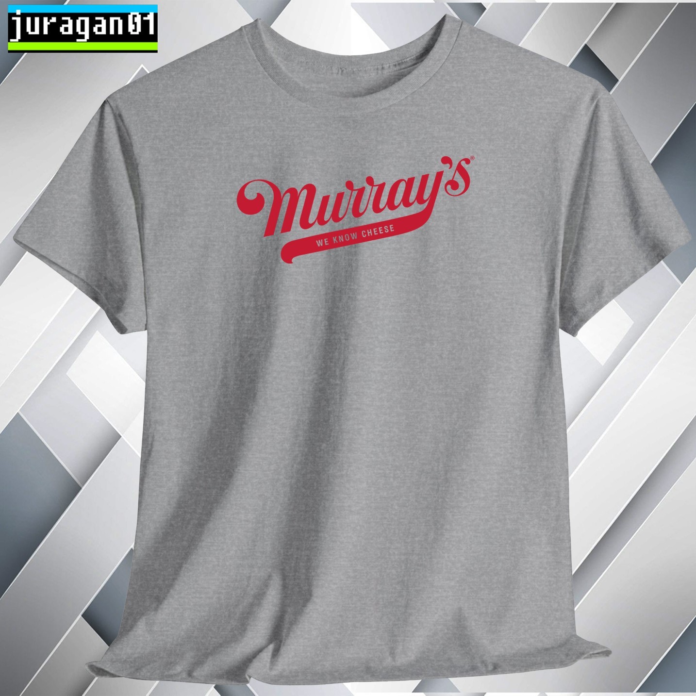 Murray’s Cheese T-Shirt Logo Black/Gray/Blue/Red/White/Choc S to 5XL Made in USA