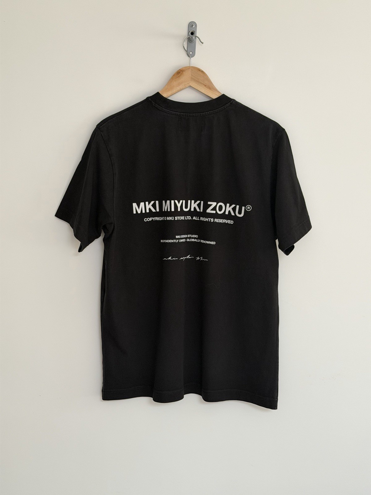 Mki Miyuki Zoku Oversized T Shirt Black Design Studio Organic Cotton Mens Medium