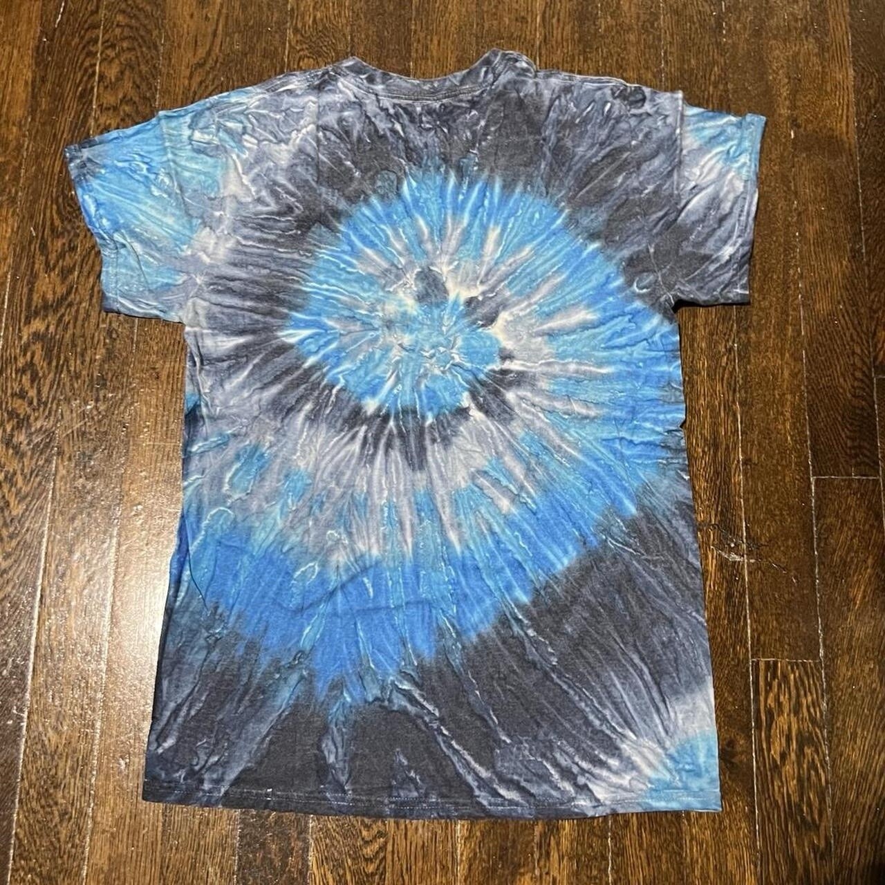 Tie-Dye Blue Cotton T-Shirt Size Small Unisex