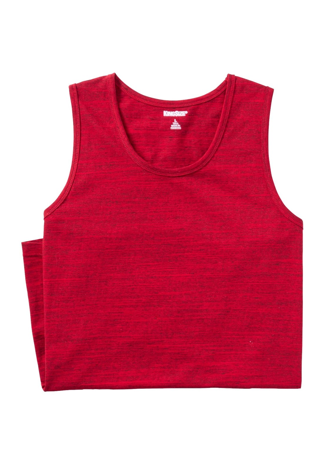 KingSize Men’s Big & Tall Shrink-Less Lightweight Tank – 6XL, Red Marl