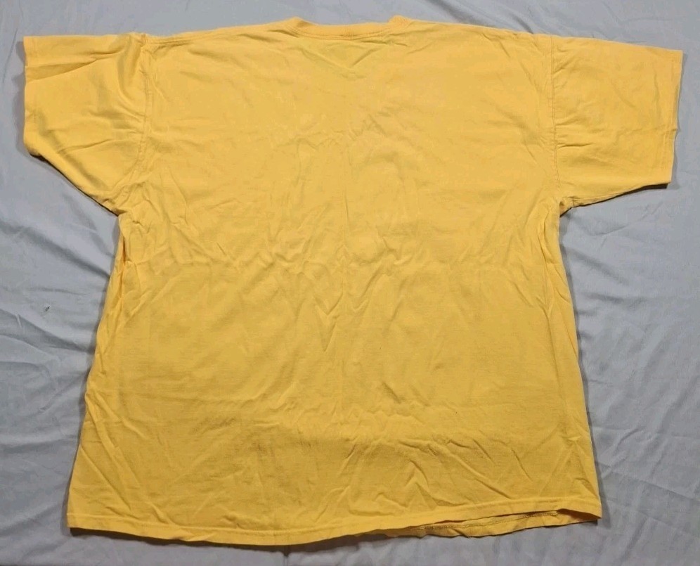 2 PLUMA Heavyweight Cotton Blank T-shirts Canary Yellow Vintage Tagless Size 2XL