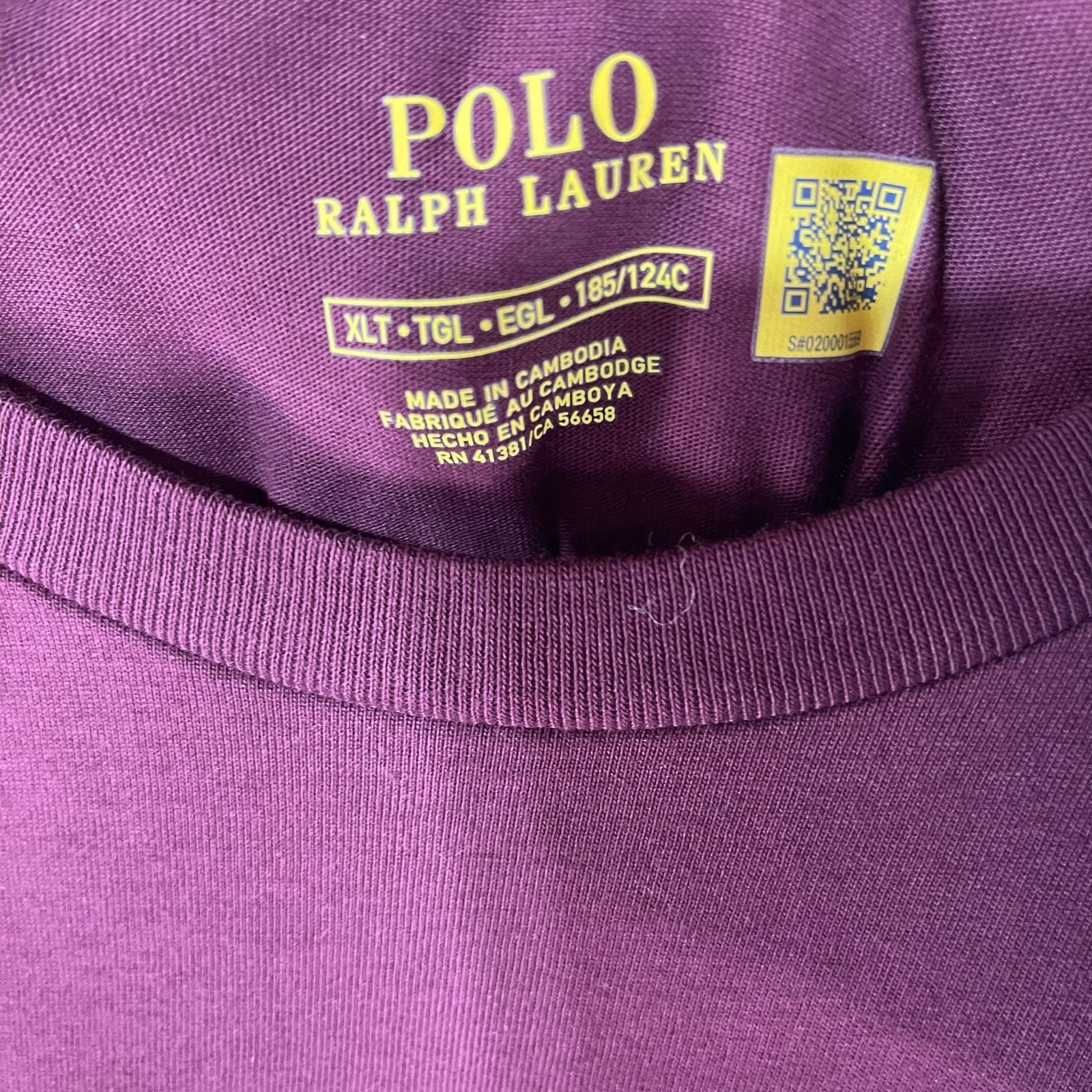 Polo Ralph Lauren Performance Jersey Short Sleeve T-Shirt XLT Burgundy NWT