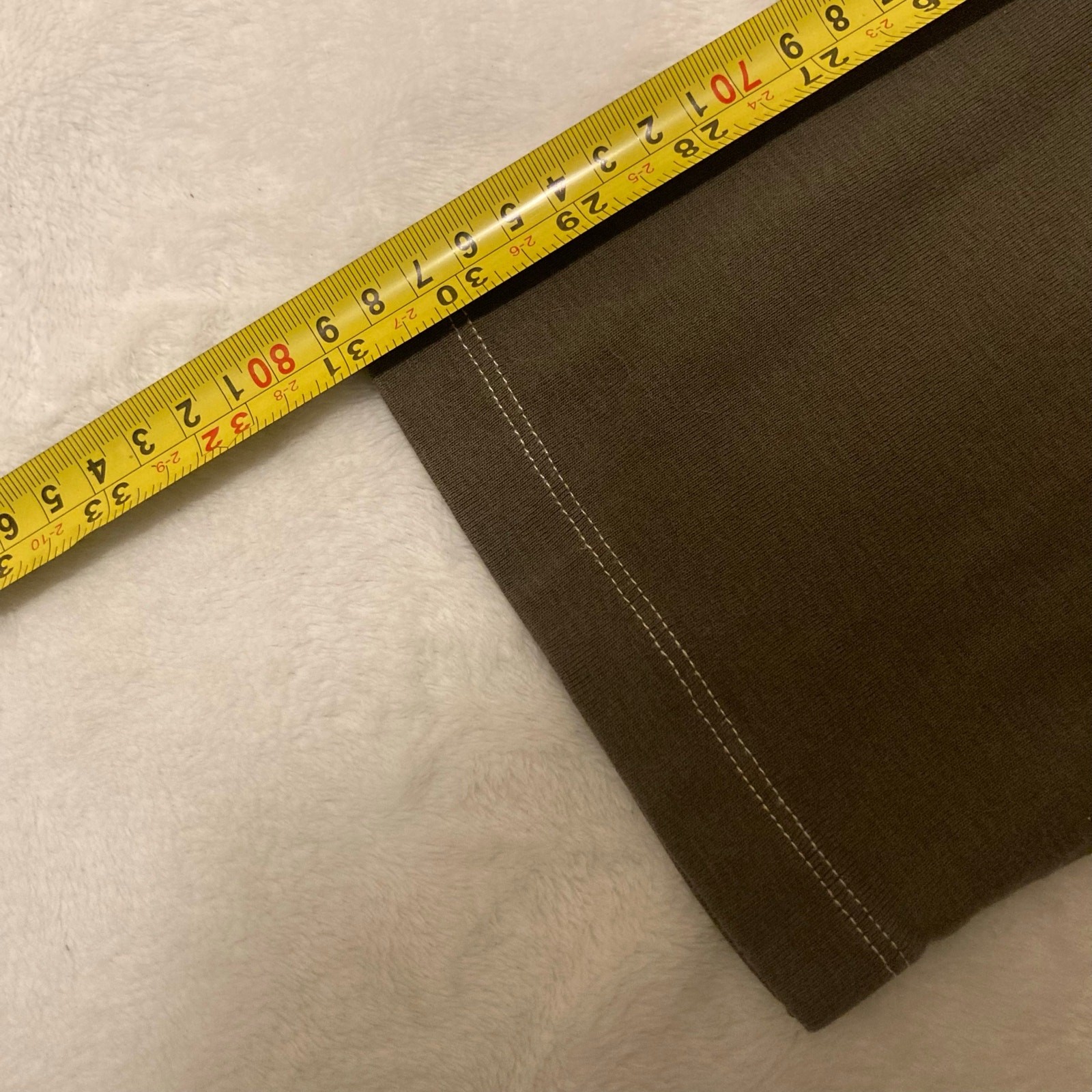 J.Crew Long Sleeve T-Shirt Mens XL Olive Brown Cotton Raglan Contrast Stitch Tee