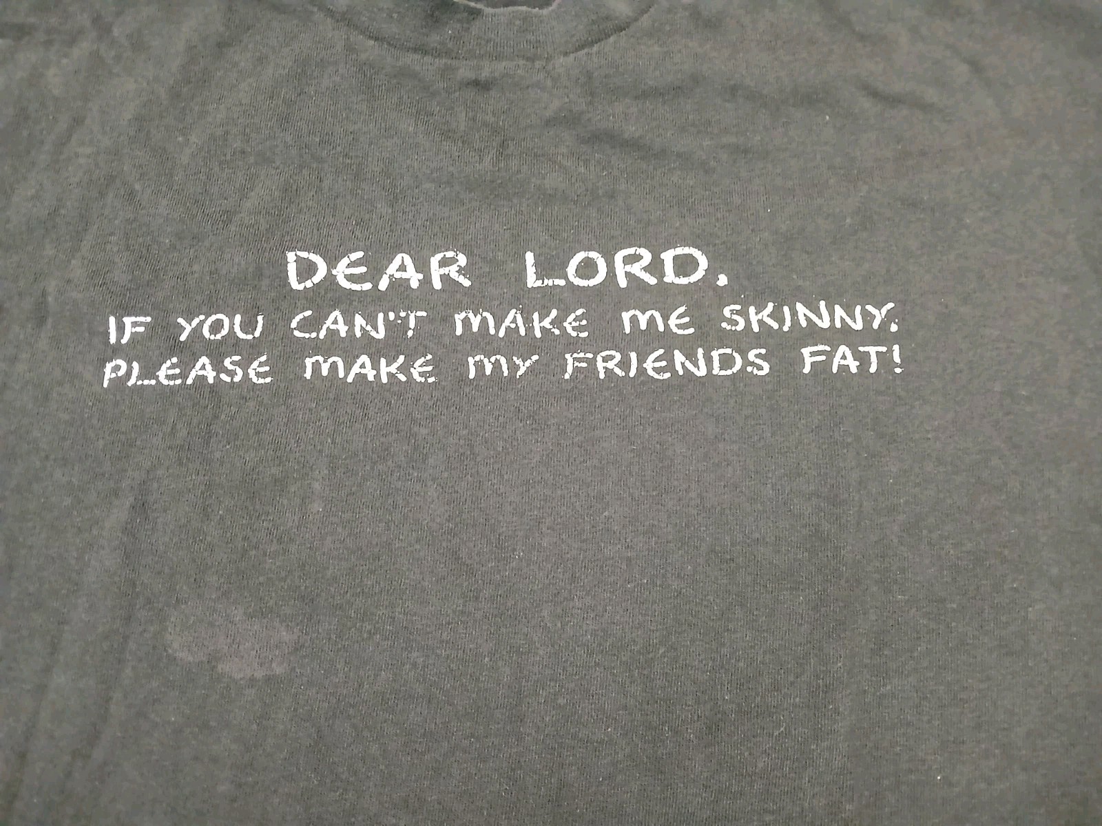Y2K Funny T-shirt If You Can’t Make Me Skinny Make My Friends Fat Size XL