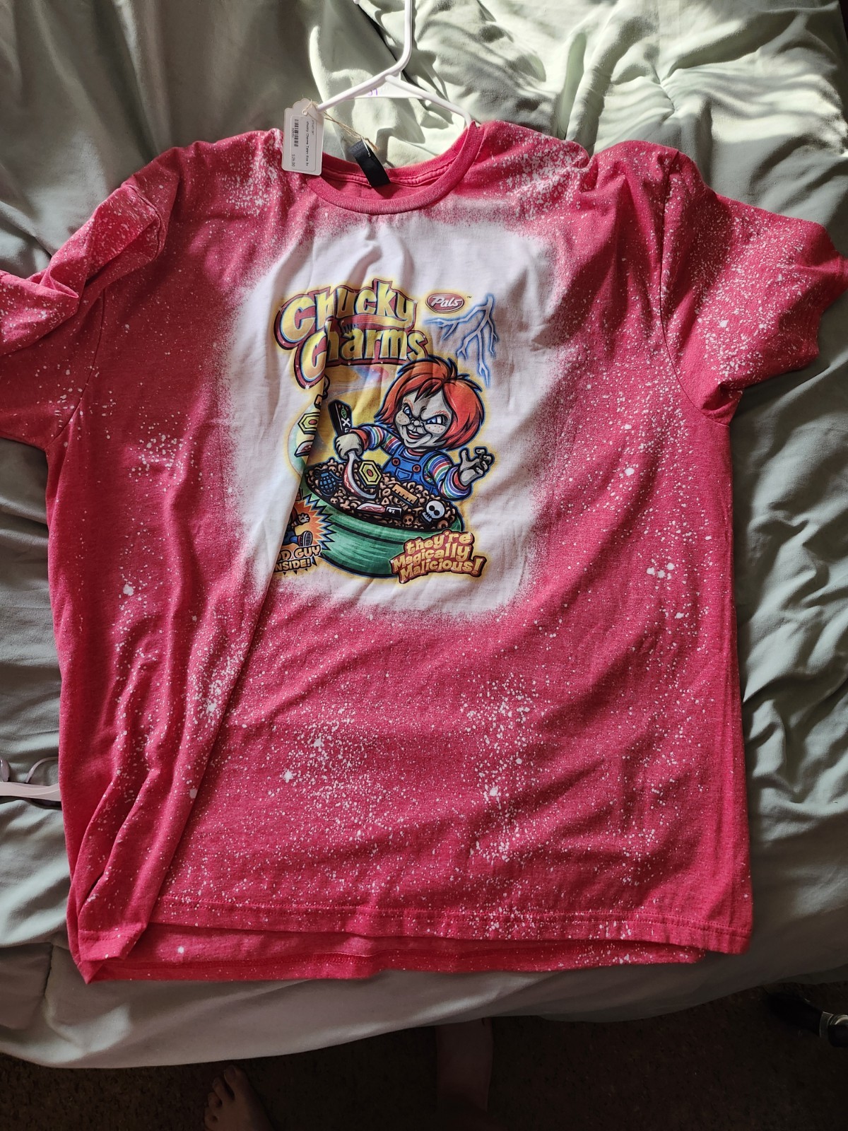 Gildan Chucky Child’s Play Horror Graphic Print Pink Cotton Crew Tee 3XL