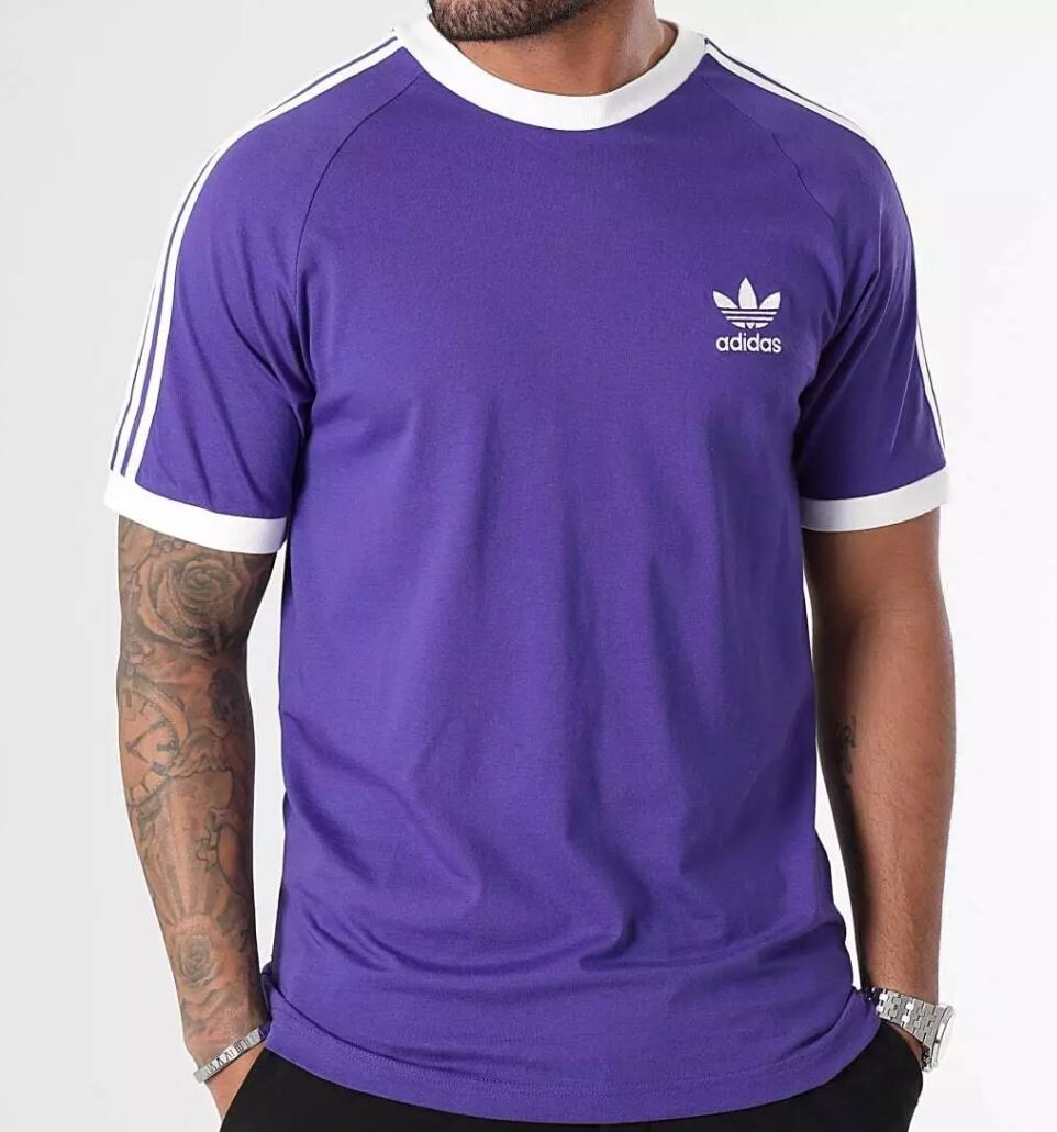 NEW MENS ADIDAS ORIGINALS CALIFORNIA 3 STRIPES TREFOIL SHIRT ~SIZE LARGE #IZ2369