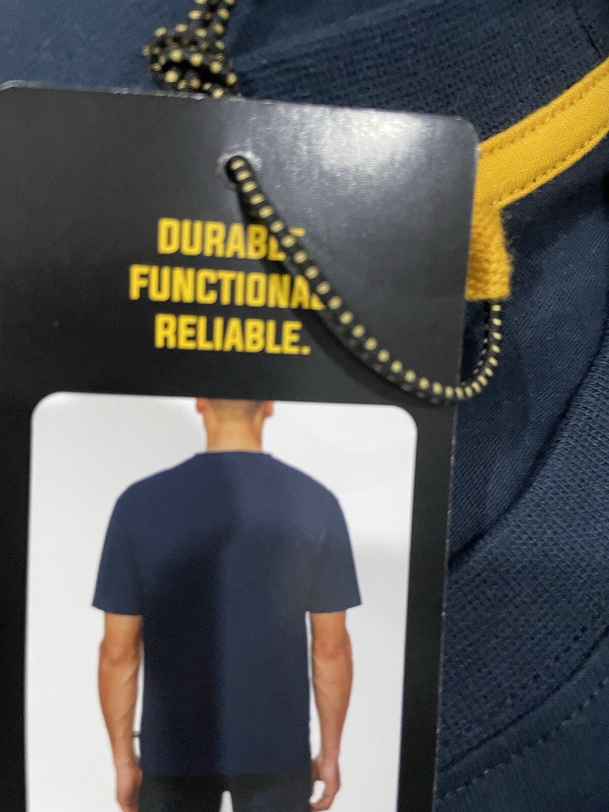 New CAT Caterpillar Men’s Workwear Relaxed Fit T Shirt Navy Size M Cotton Blend